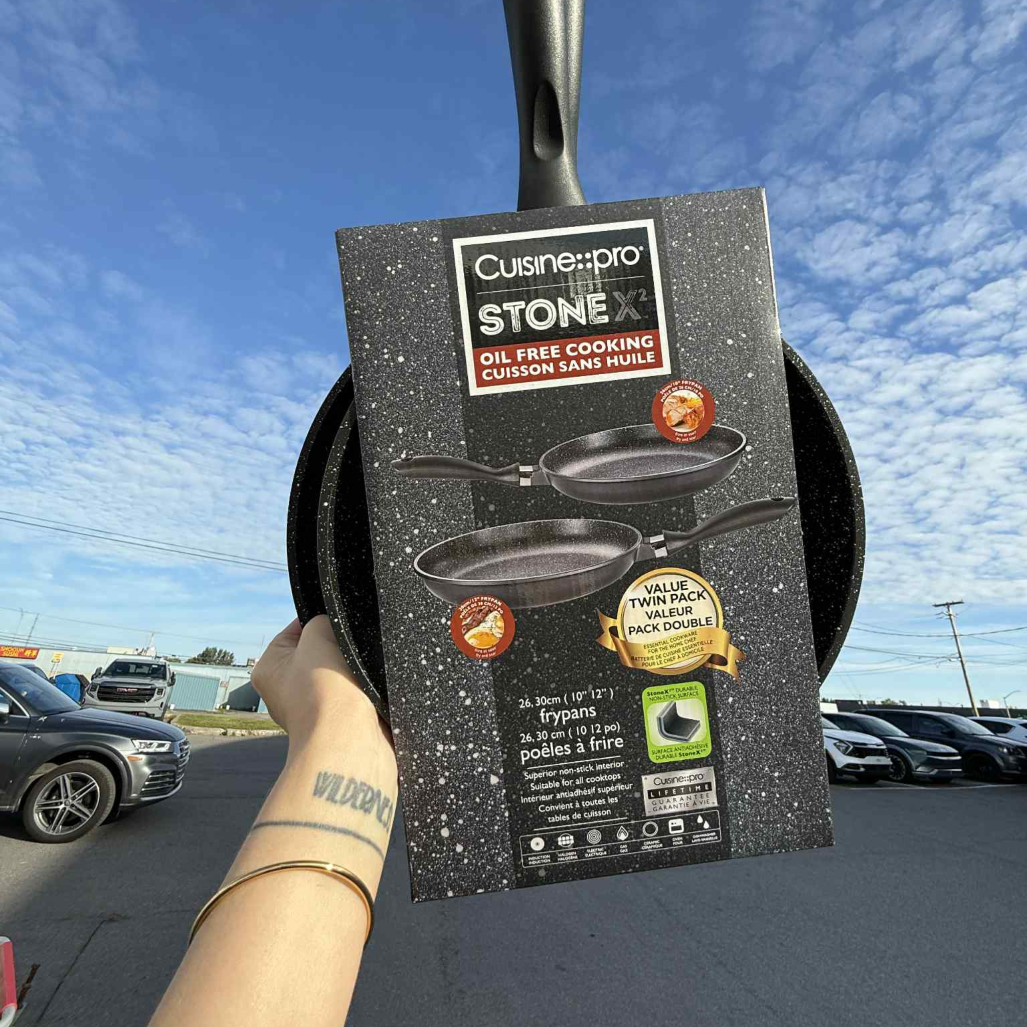 Ensemble de 2 poêles antiadhésives 26 cm et 30 cm STONE™ X² - Cuisine::pro®