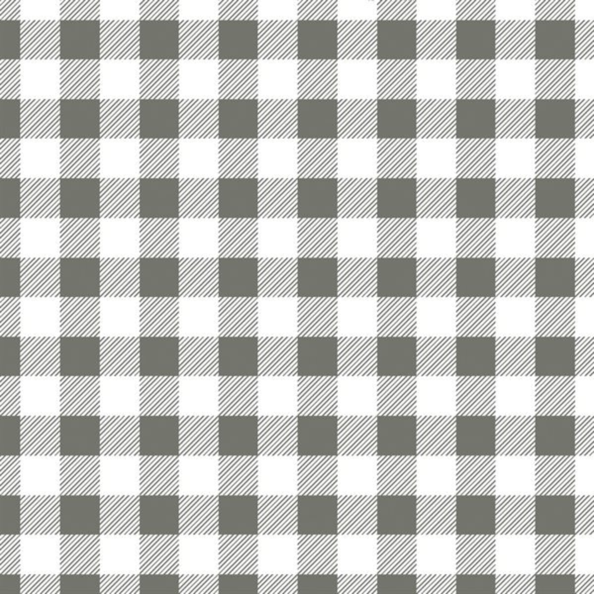 Nappe à carreaux Gris sur fond blanc (style vichy) 60x60 - Brunelli