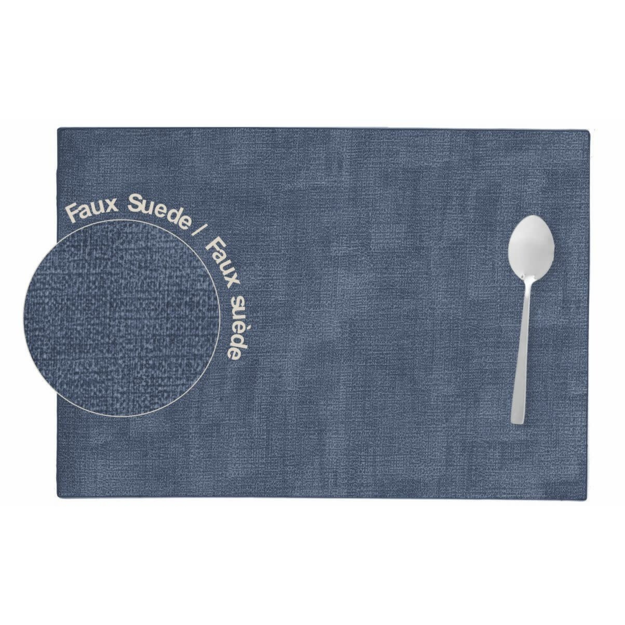 Napperon faux suède Denim 12x18
