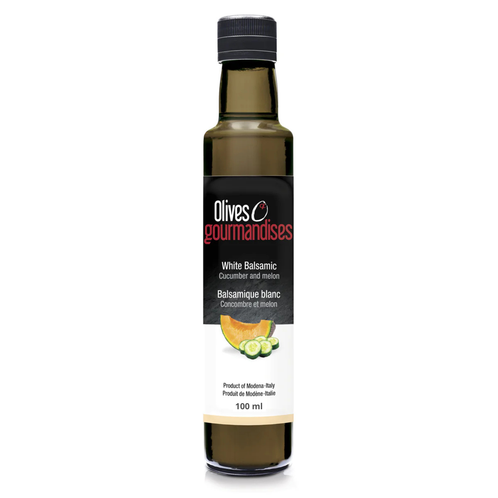 Vinaigre balsamique blanc concombre et melon 100ml - Olives et gourmandises