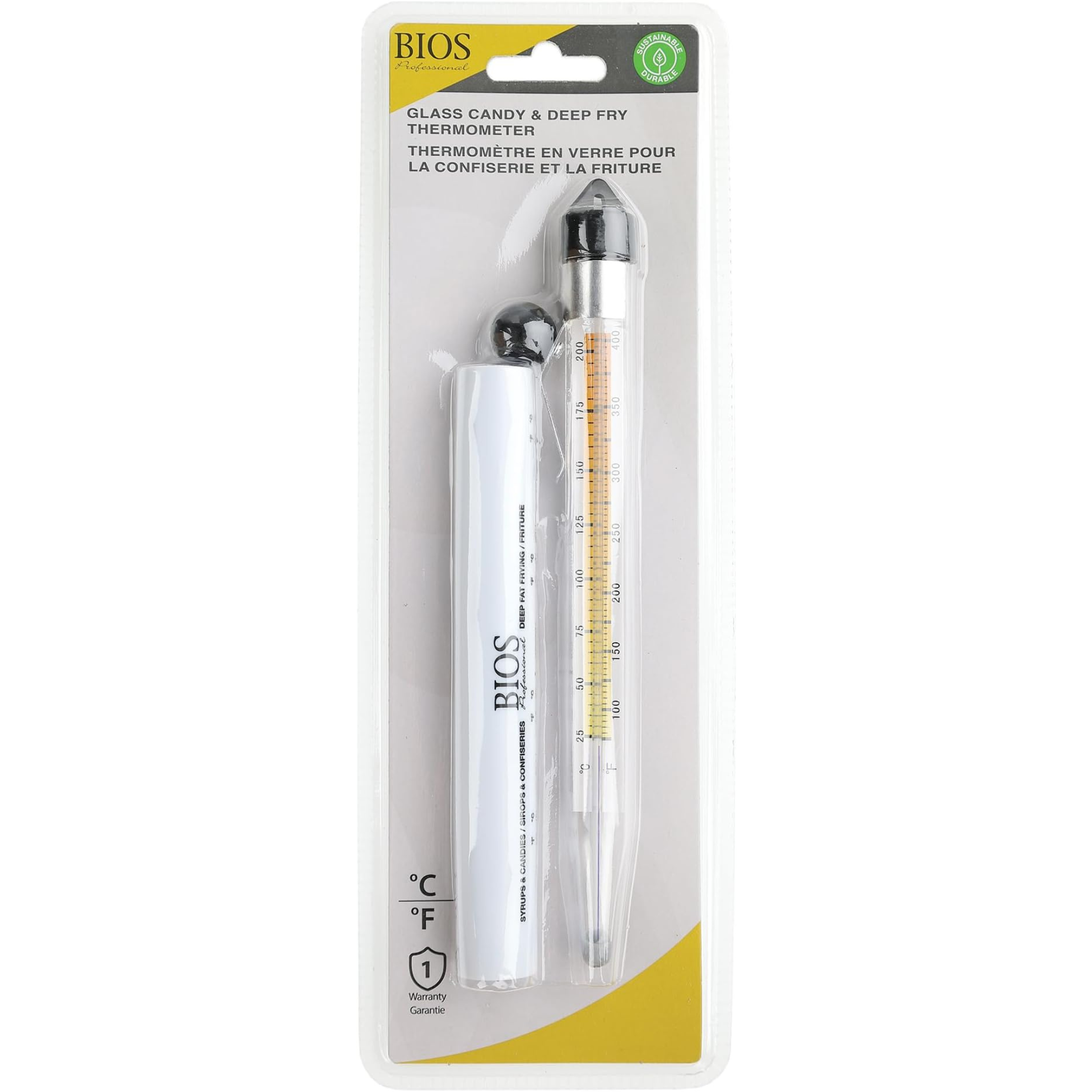 Thermomètre en verre pour confiserie et friture
