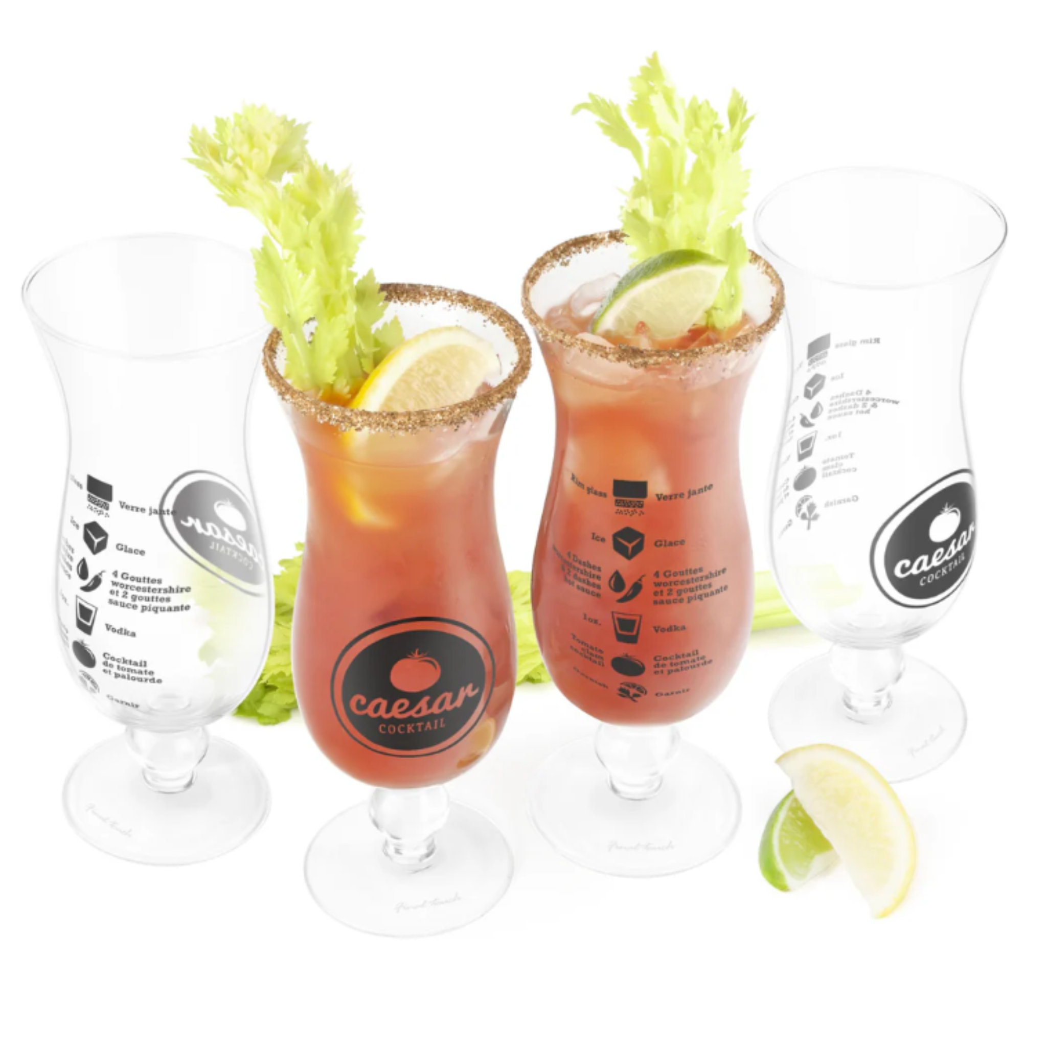Ensemble de 4 verres à Caesar