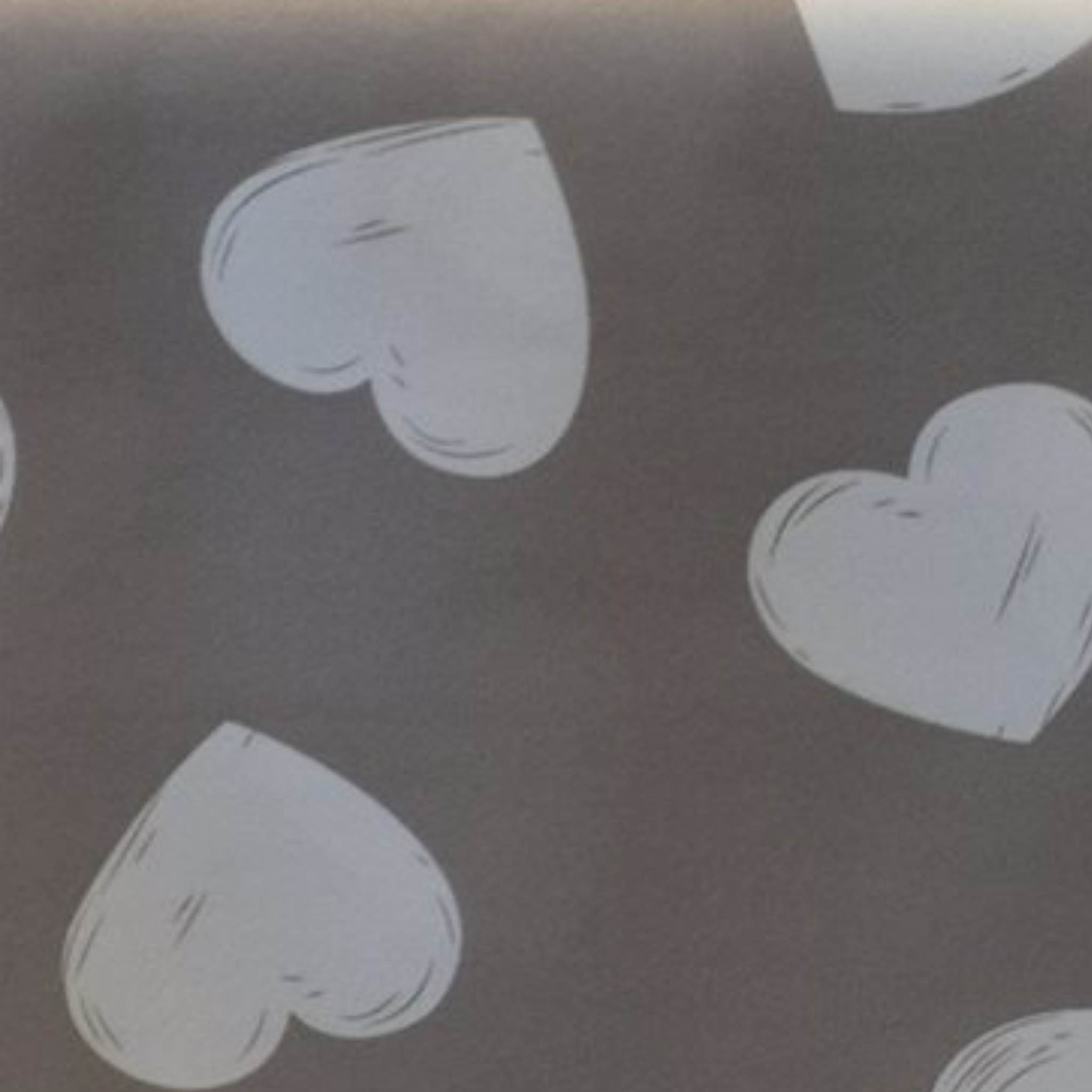 Nappe grise avec cœurs blancs 54 x 72 - Brunelli