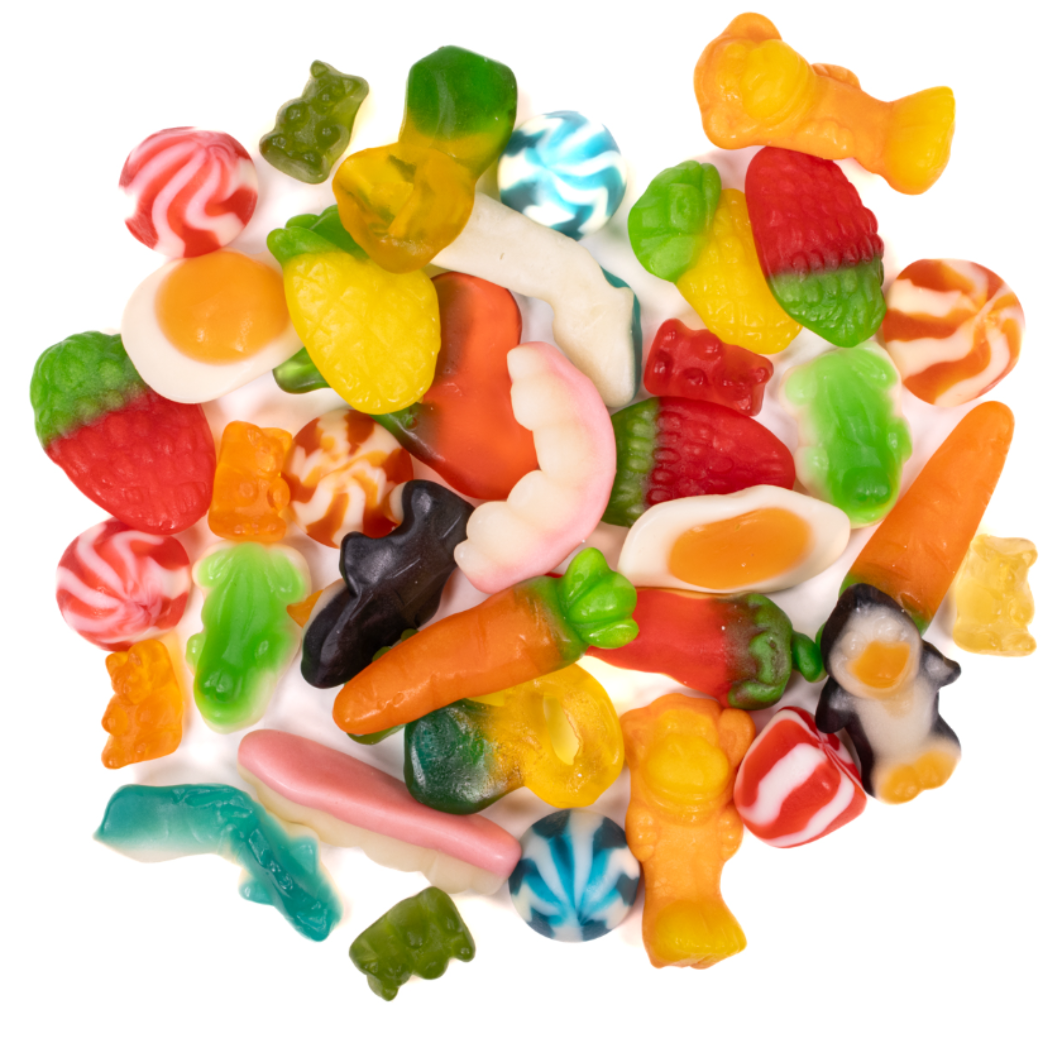 Bonbons couleurs mélangés 1kg