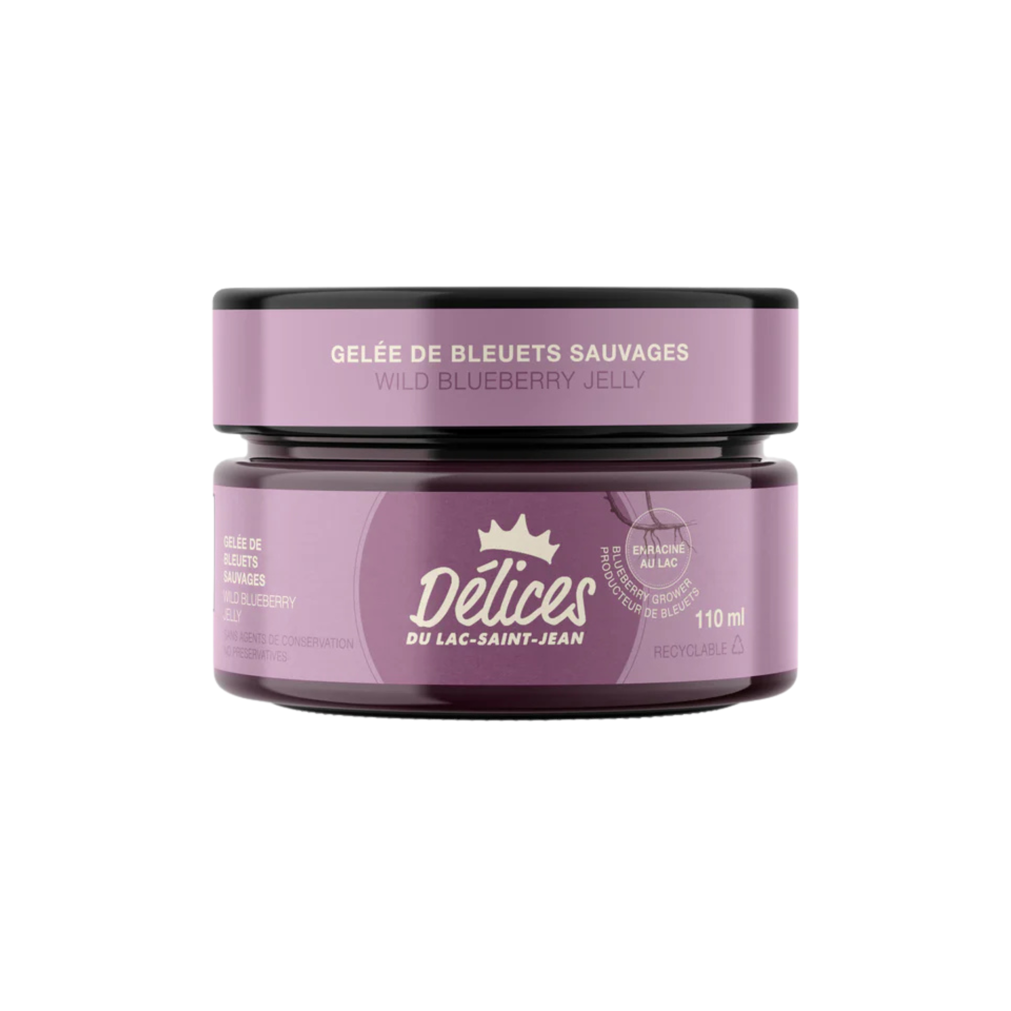 Gelée aux bleuets sauvages 110 ml - Délices du Lac St-Jean
