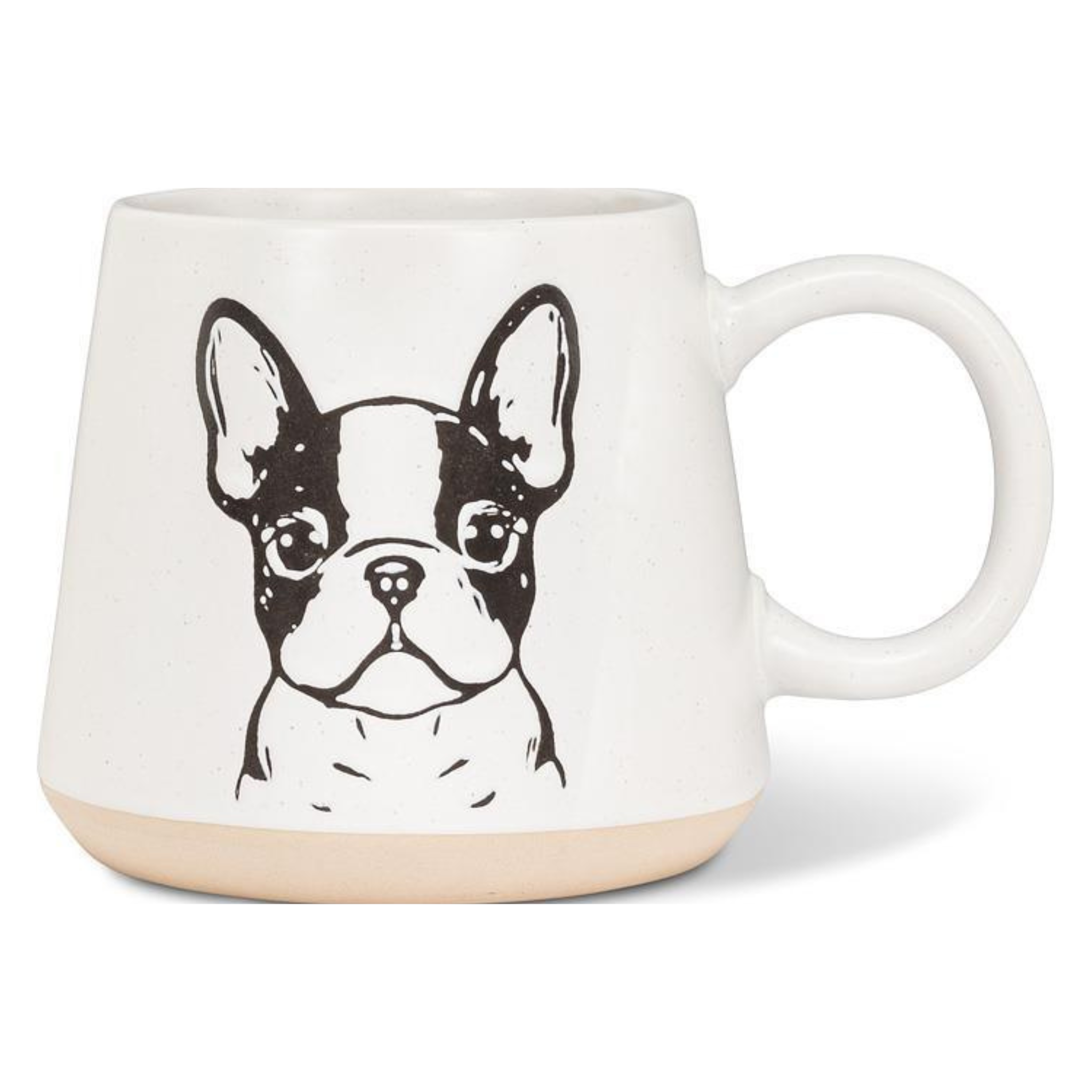 Tasse surdimensionnée beige avec Boston Terrier 500 ml