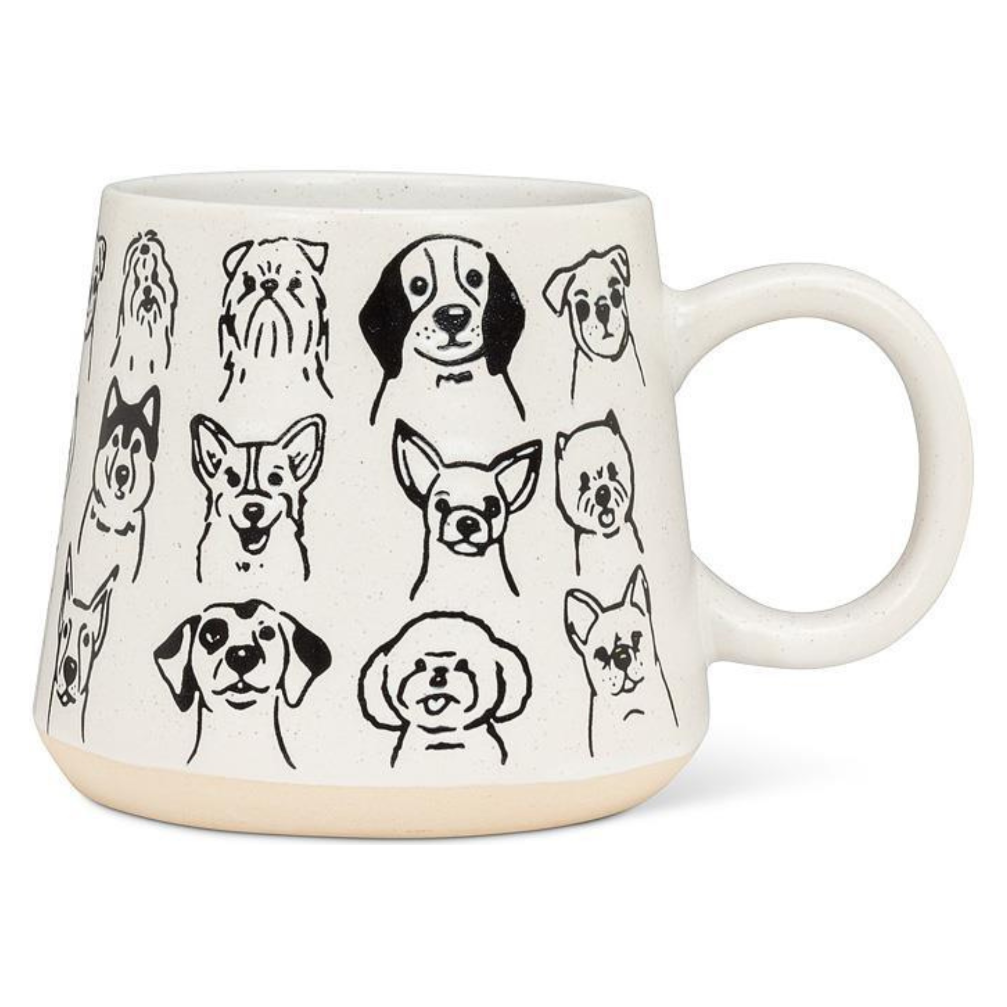 Tasse surdimensionnée beige avec dessins de chiens 500 ml