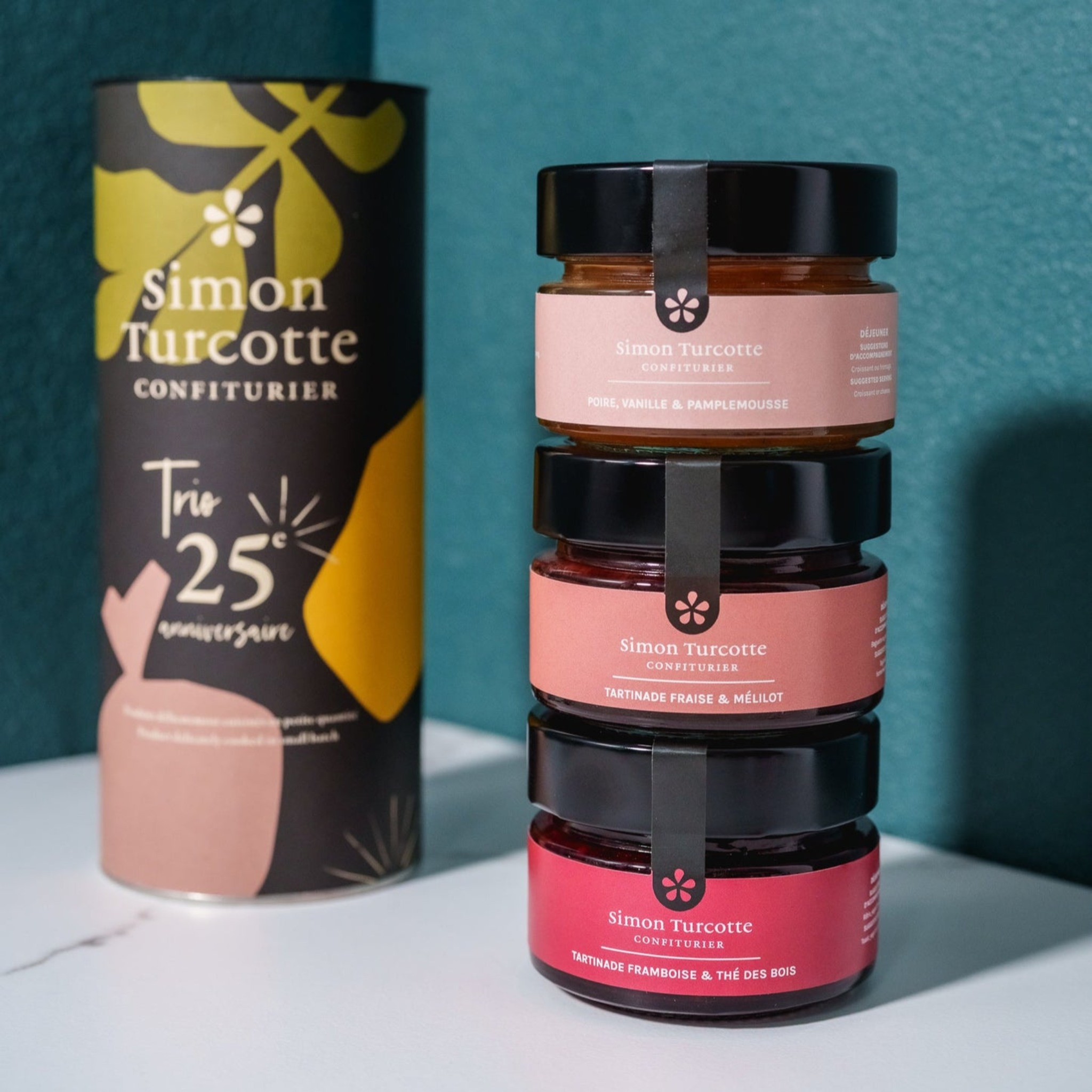 Trio de confitures 25e anniversaire 125 ml - Simon Turcotte Confiturier