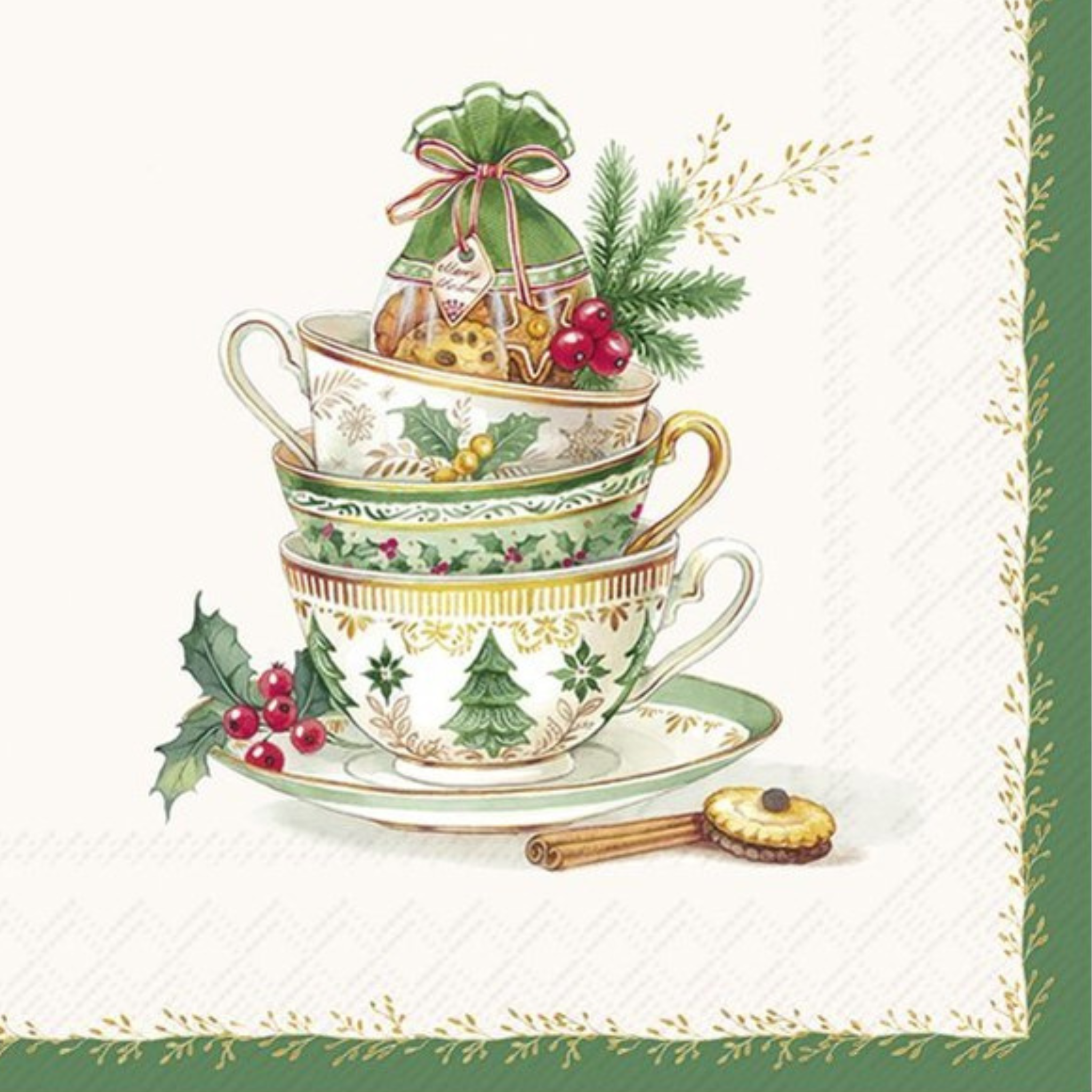 Ensemble de 20 serviettes en papier L'heure du thé