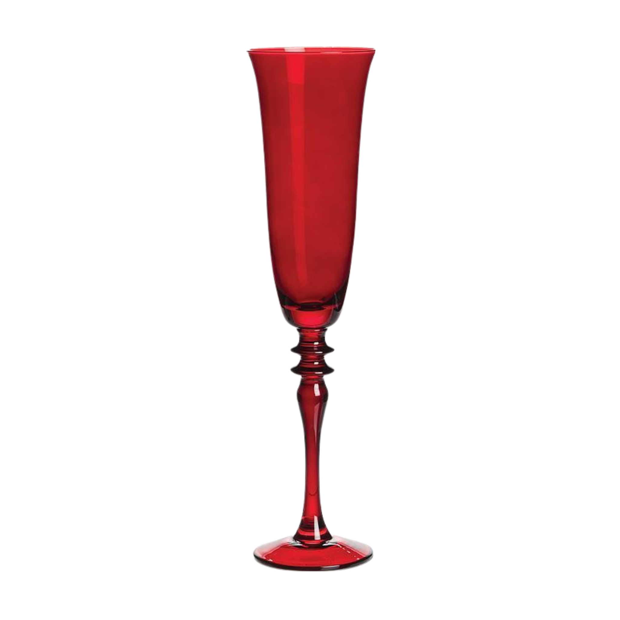 Red Champagne Flute with Gloss Finish 237 ml