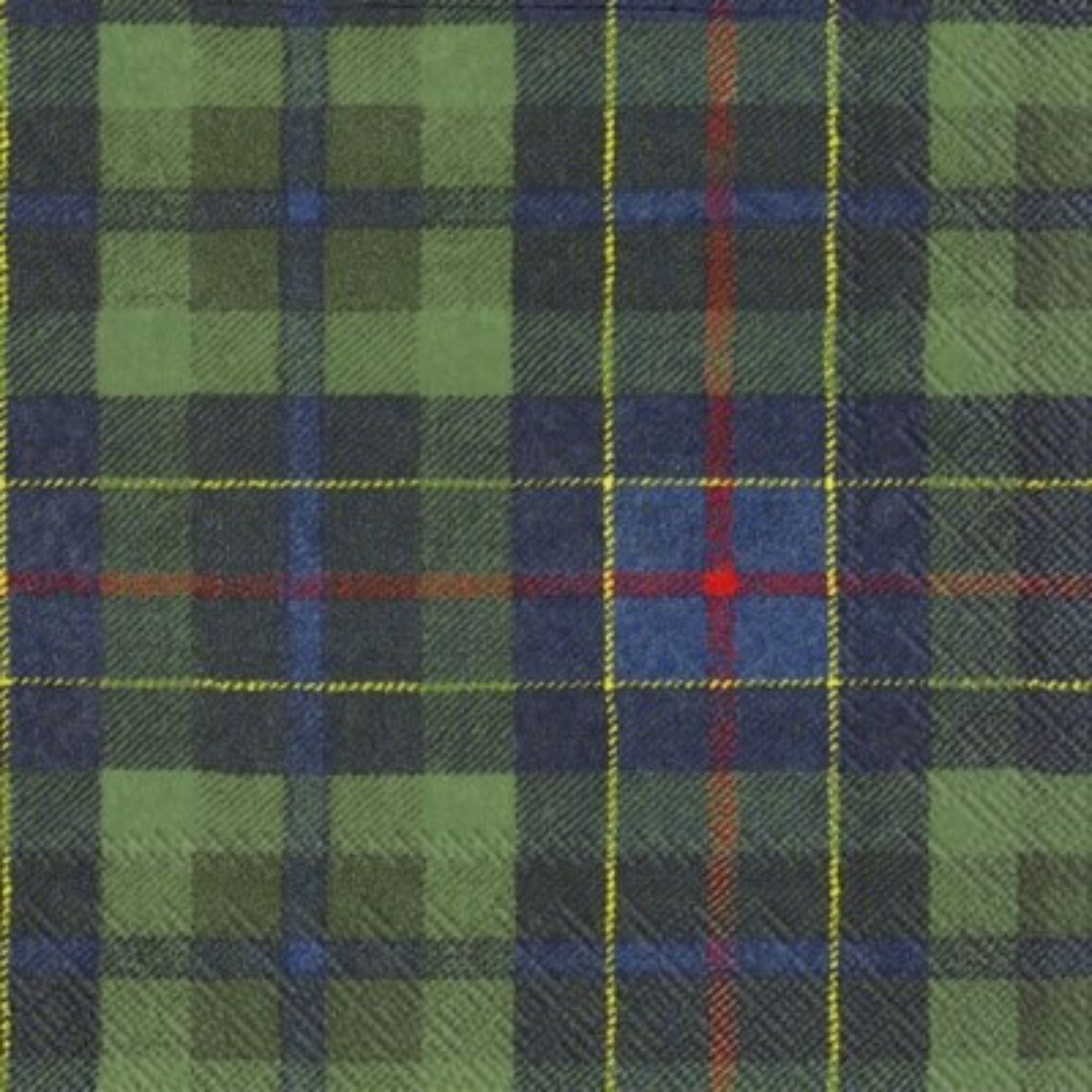 Ensemble de 20 serviettes en papier motifs tartans verts