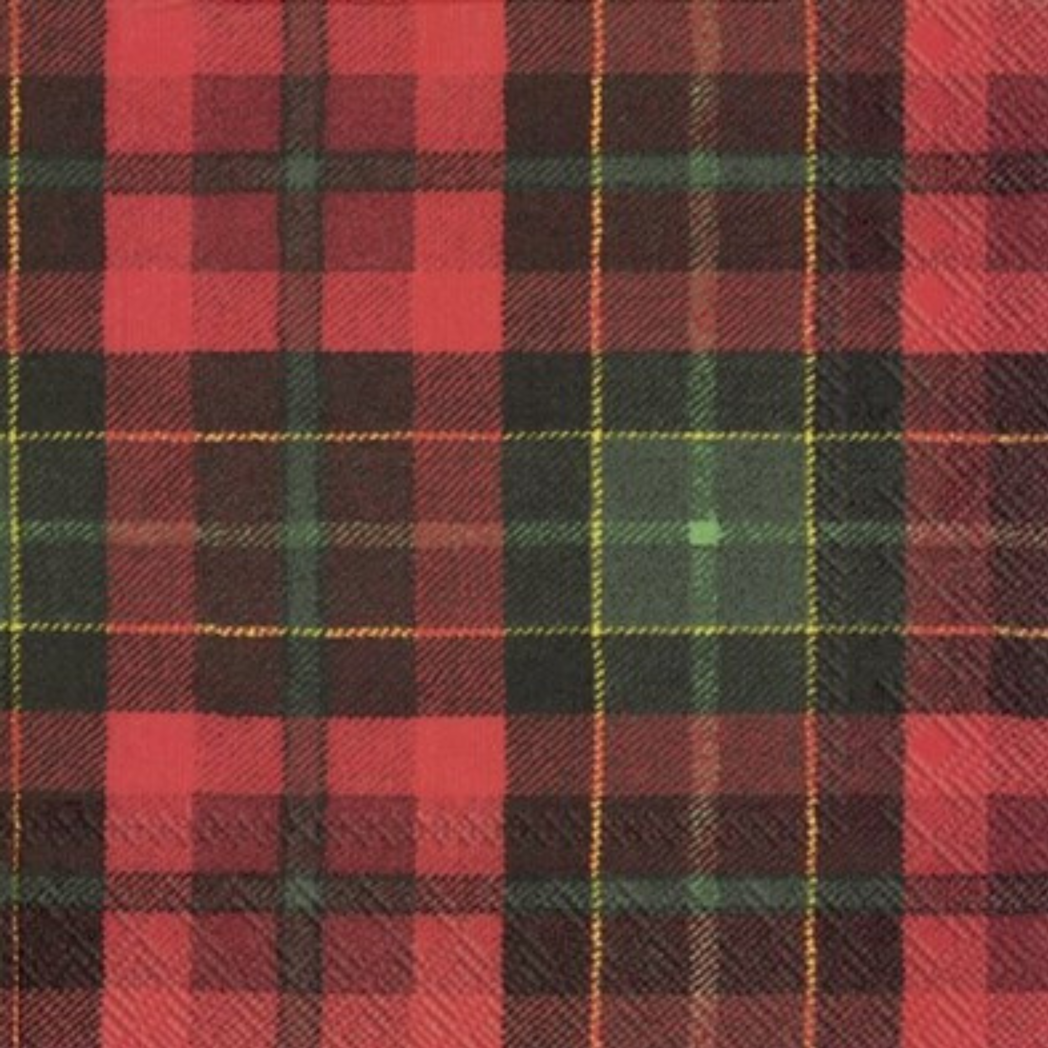 Ensemble de 20 serviettes en papier motifs tartans rouges