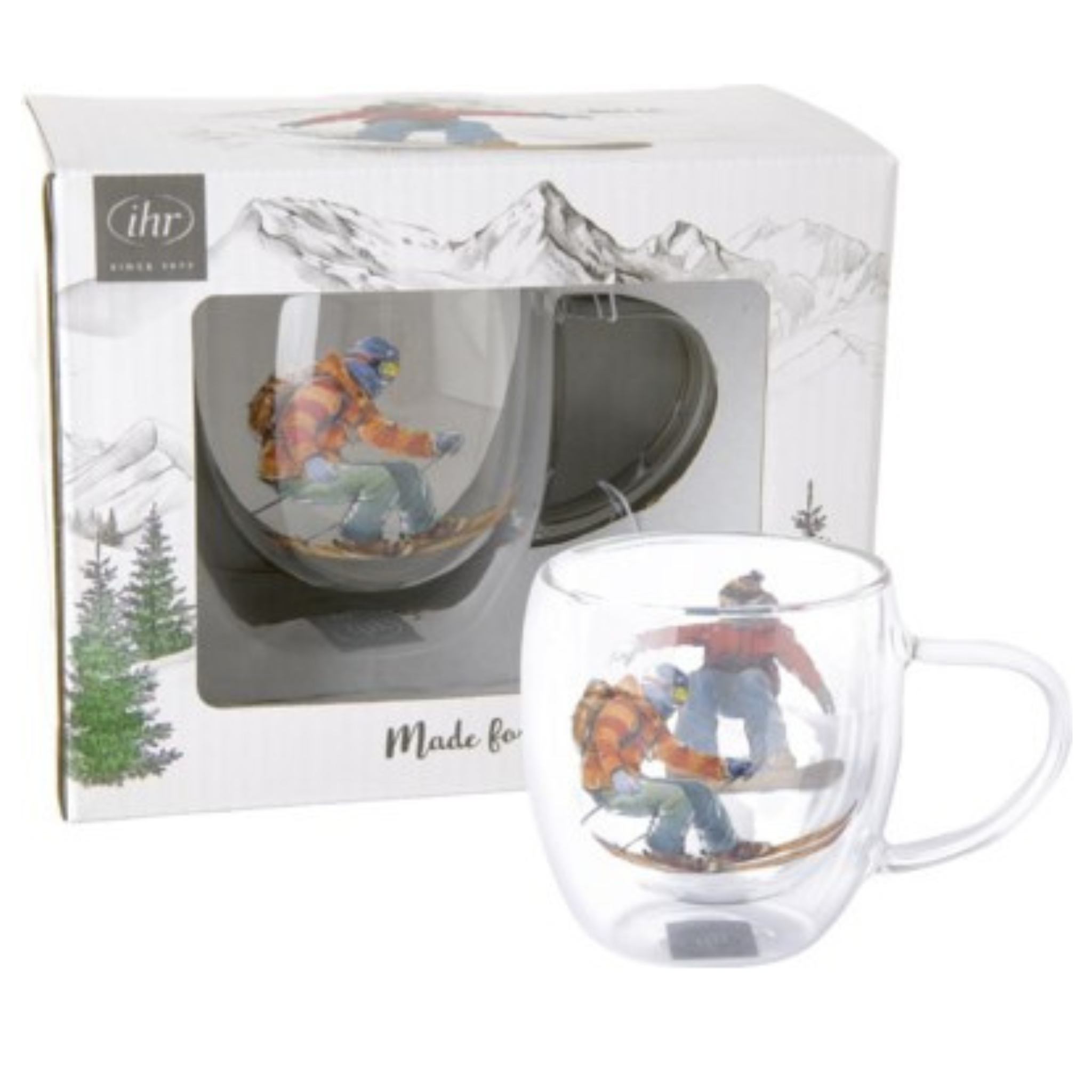 Tasse à double parois Descente de ski 250 ml