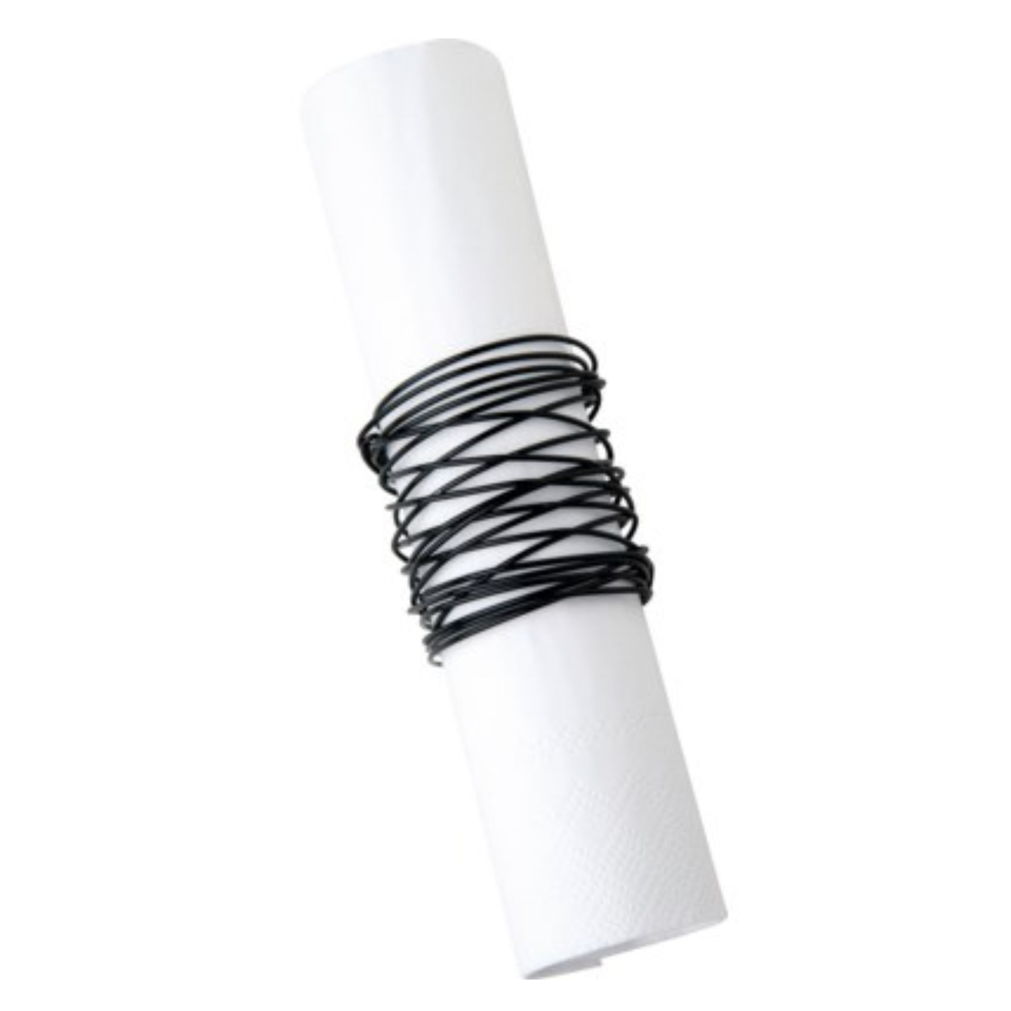 Black napkin rings
