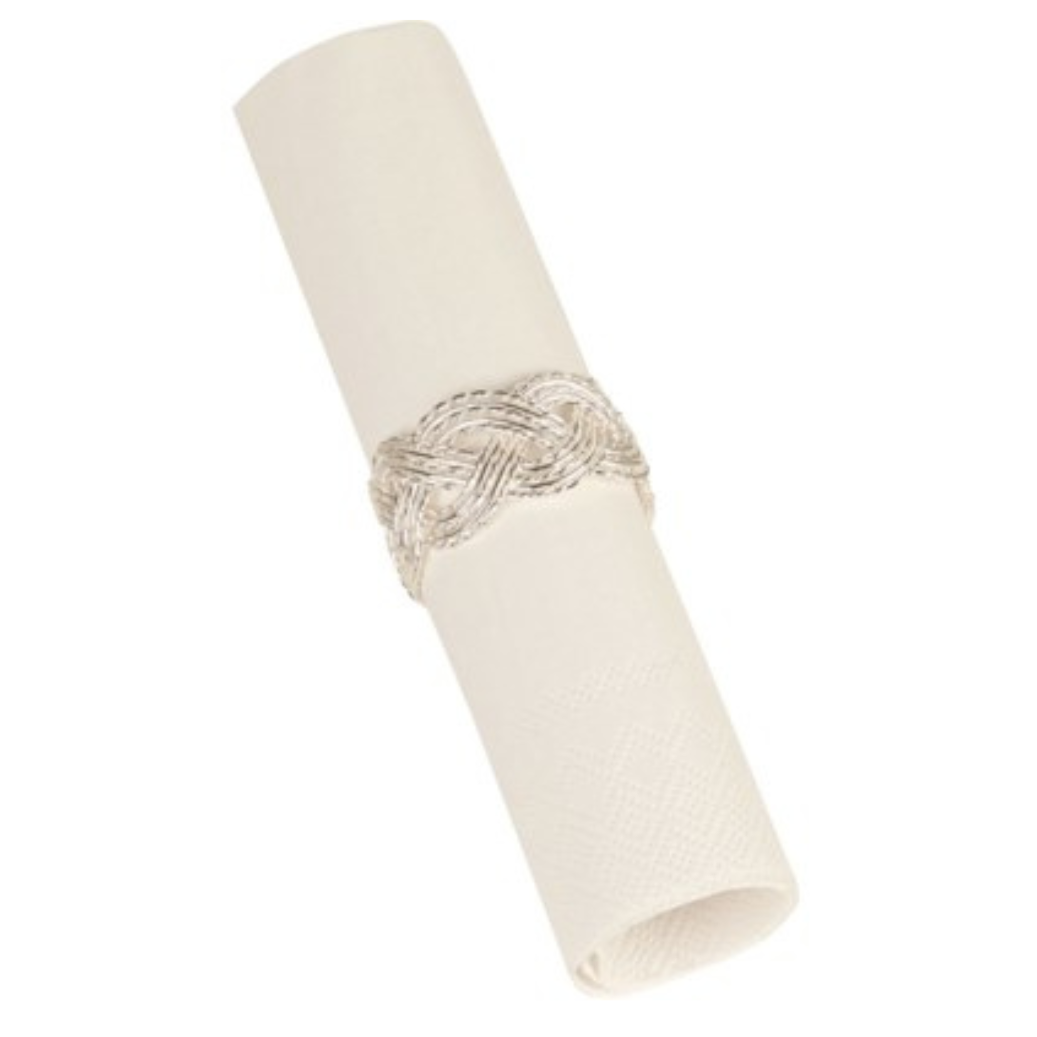Silver patterned napkin rings
