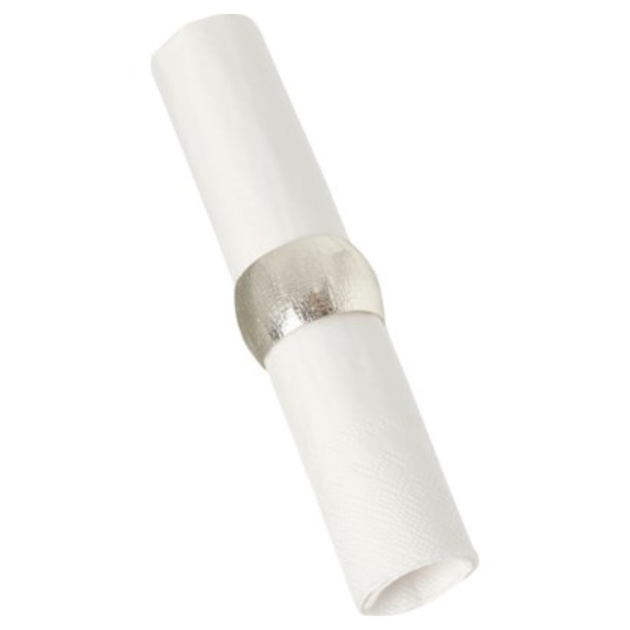 Silver patterned napkin rings