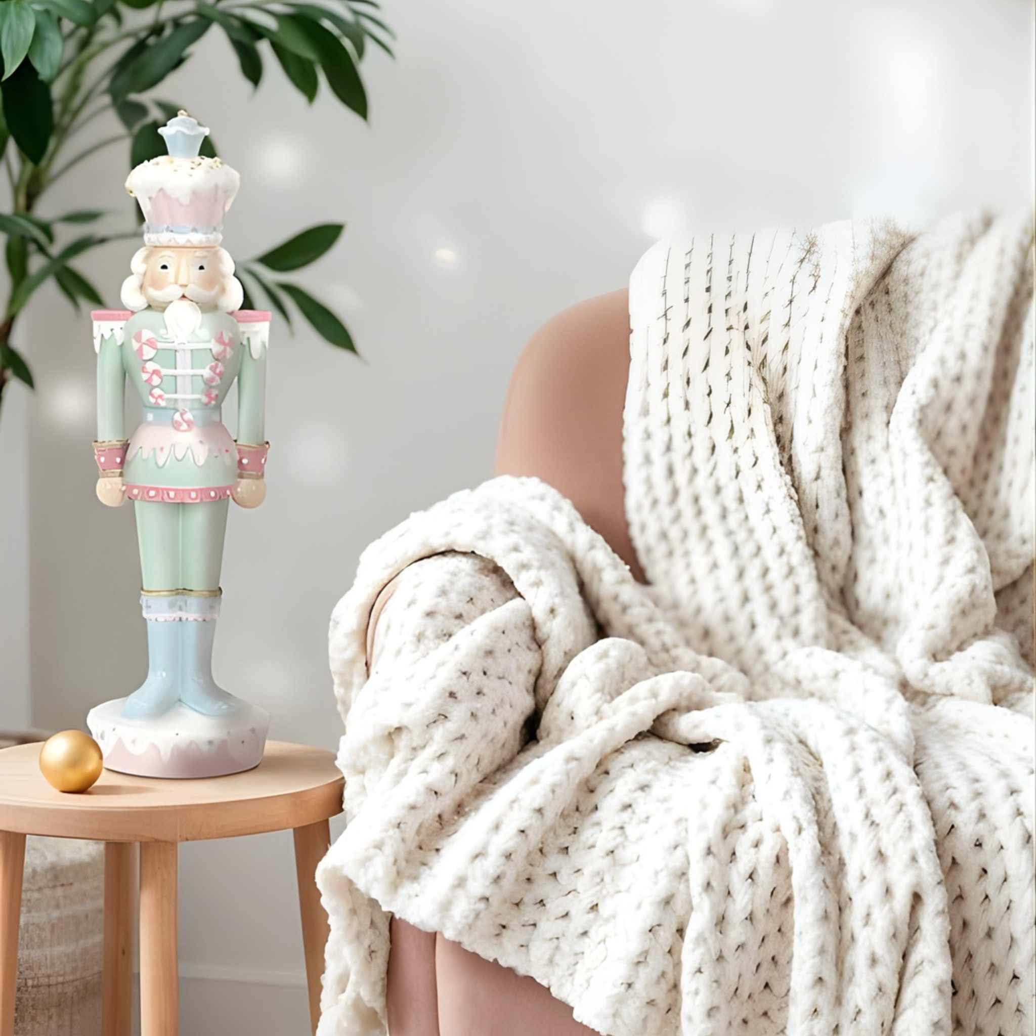 Casse-noisette géant bleu brillant