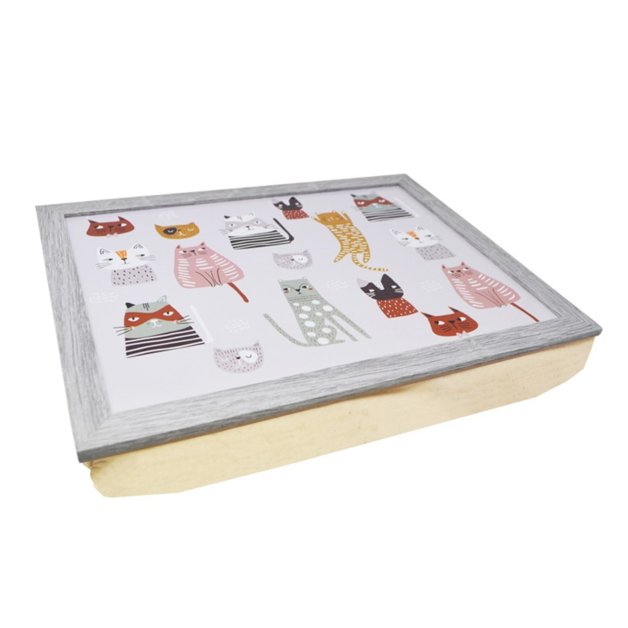 Plateau avec coussin chatons 13 x 17 po