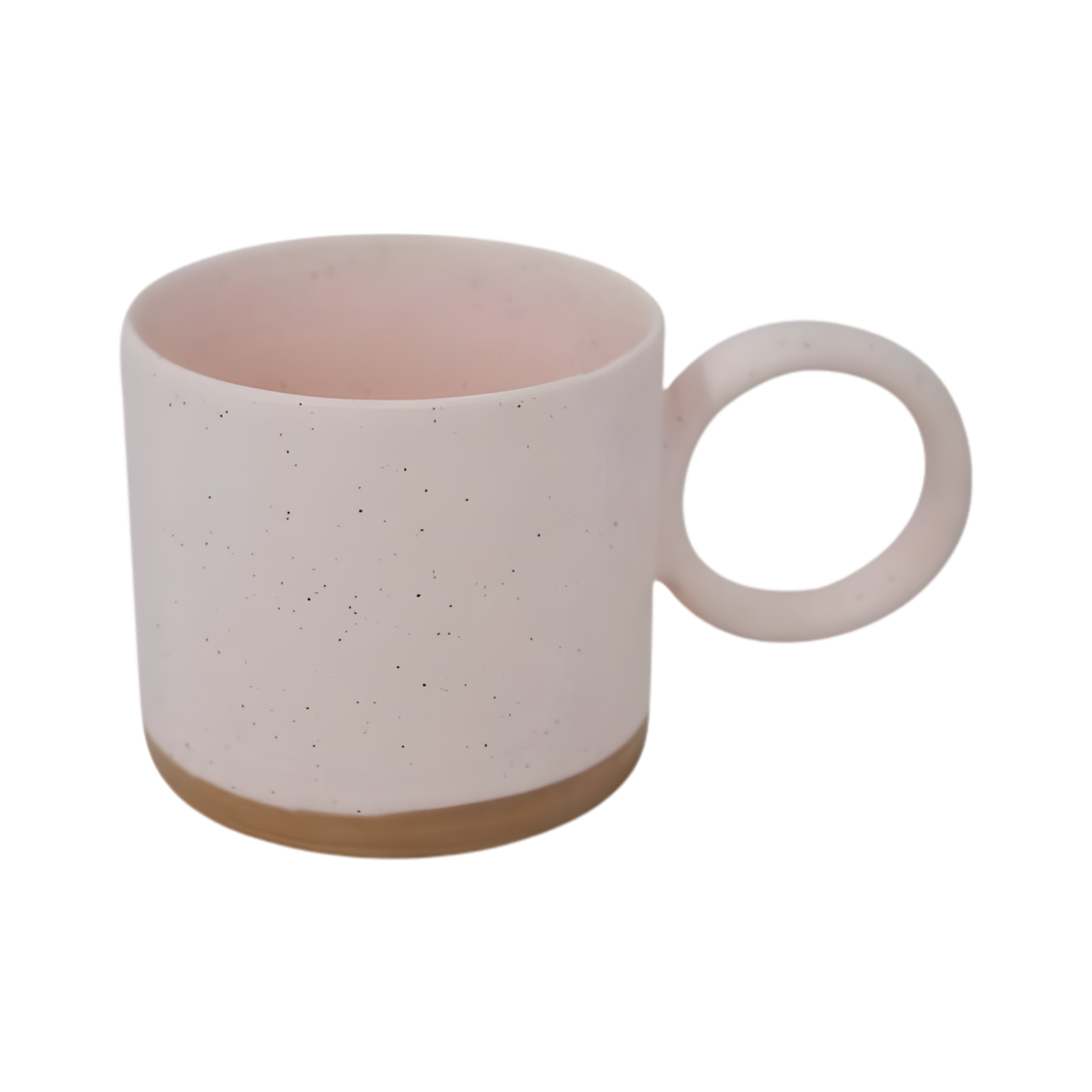 Tasse à poignée ronde rose