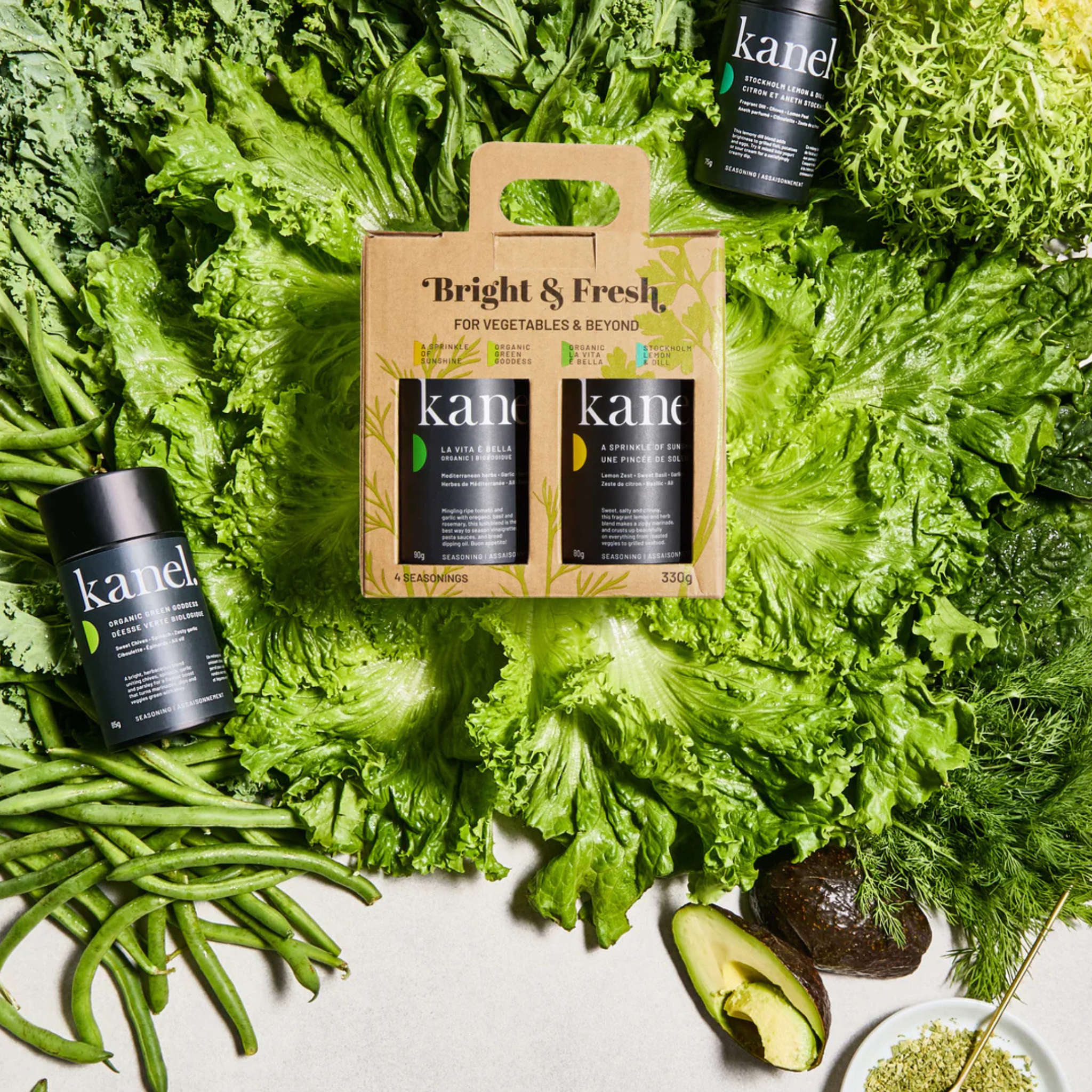 4-pack of bright and fresh seasonings, 330g - Kanel