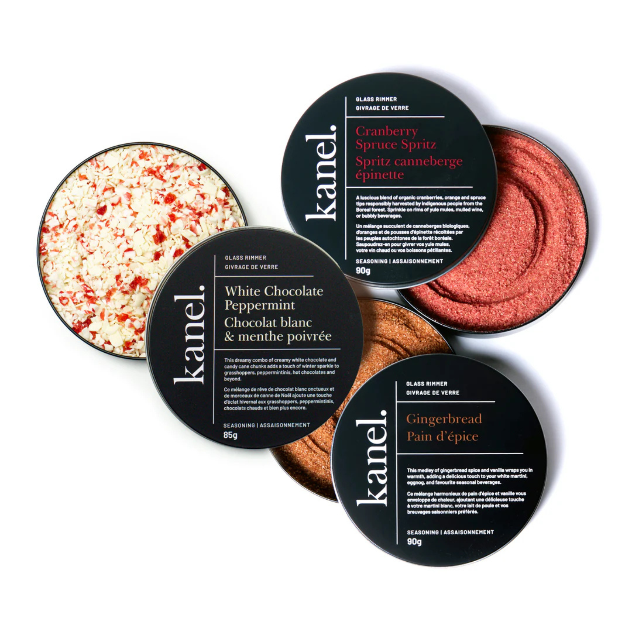 Gift set of 3 festive spirits glass frostings - Kanel