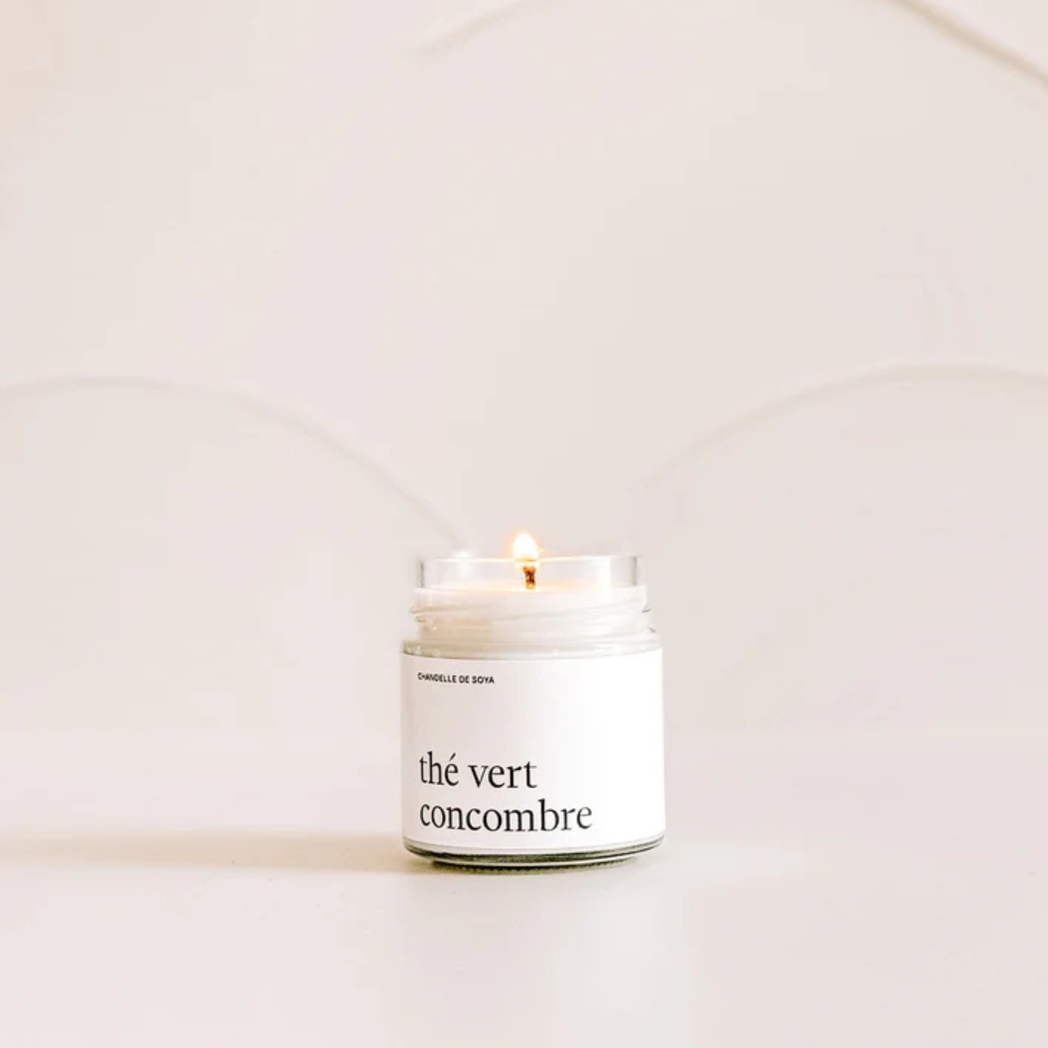 Chandelle de soya Thé vert et concombre 212 ml - Marée Chandelles