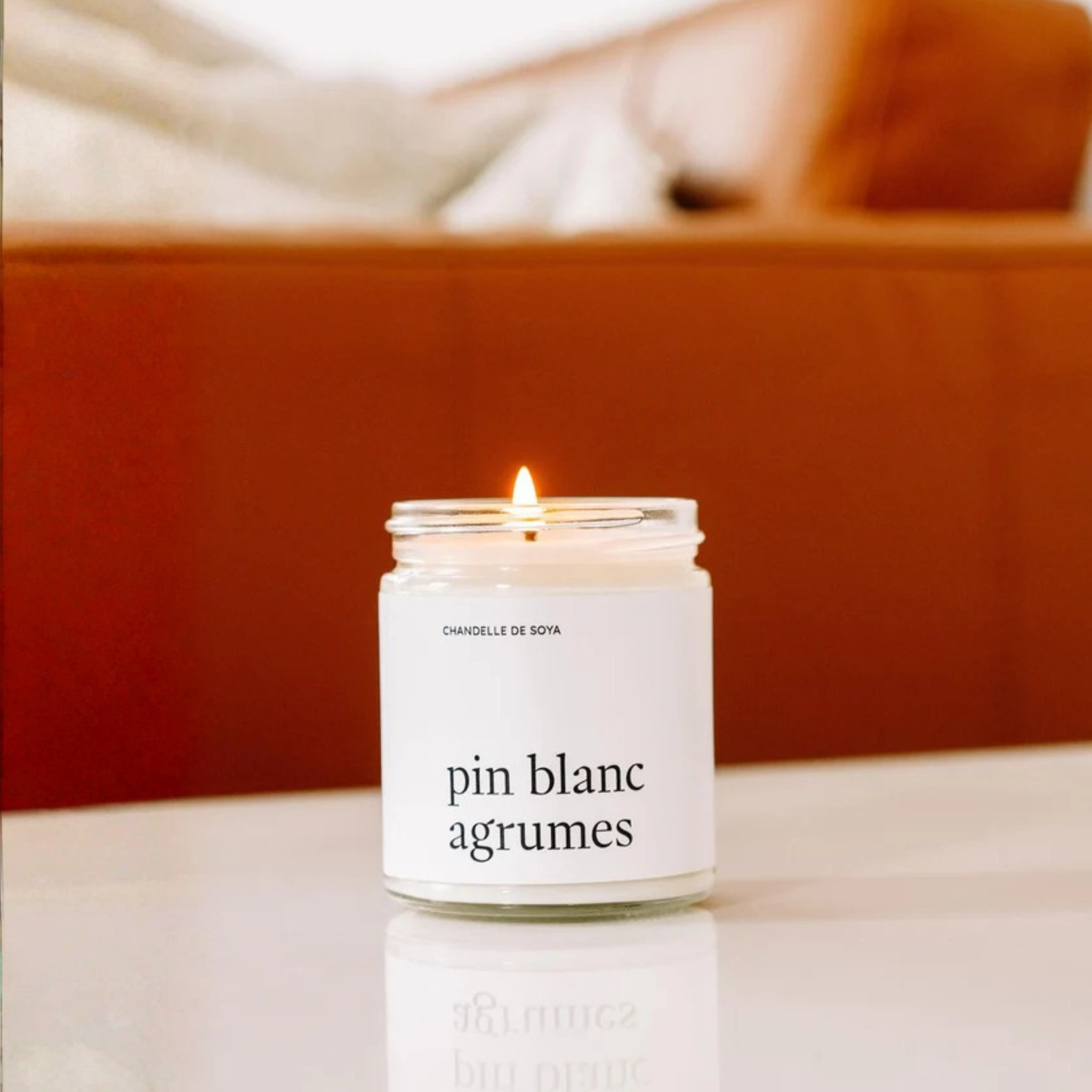 Soy candle, white pine citrus, 270 ml - Marée Candles