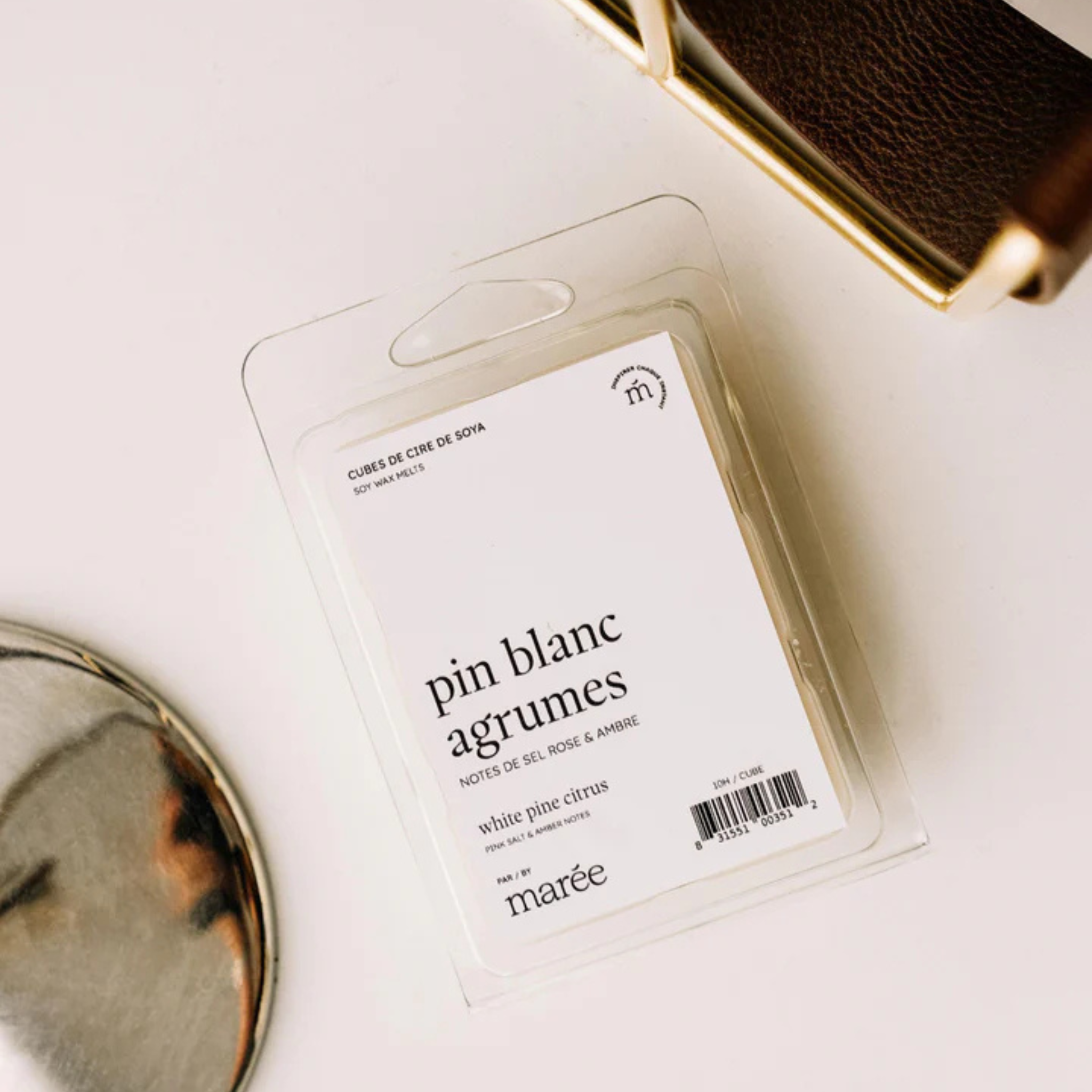 Soy wax cubes, white pine citrus scent - Tide Candles