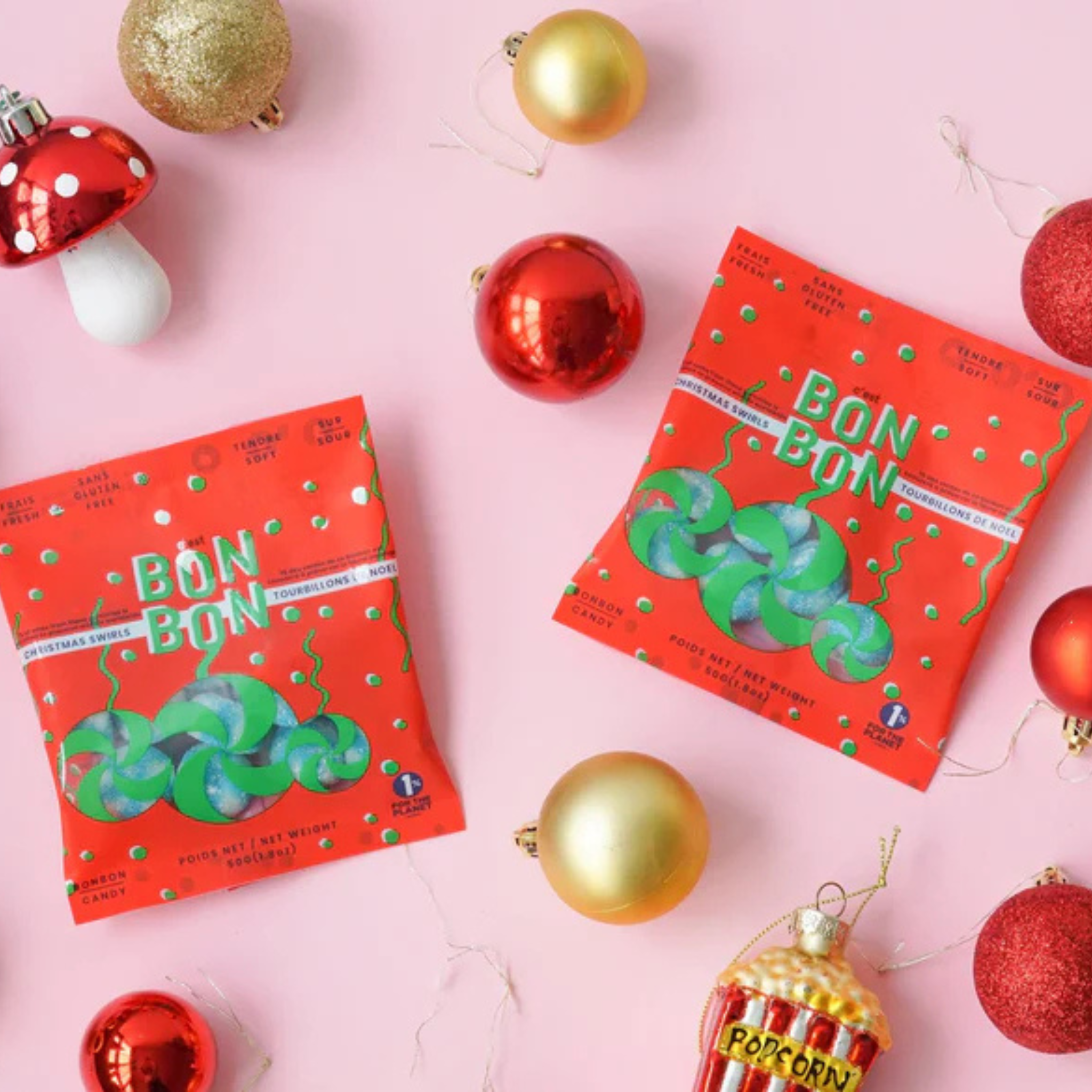 Sac de bonbons Les tourbillons de Noël 50 g - La boîte à bonbons