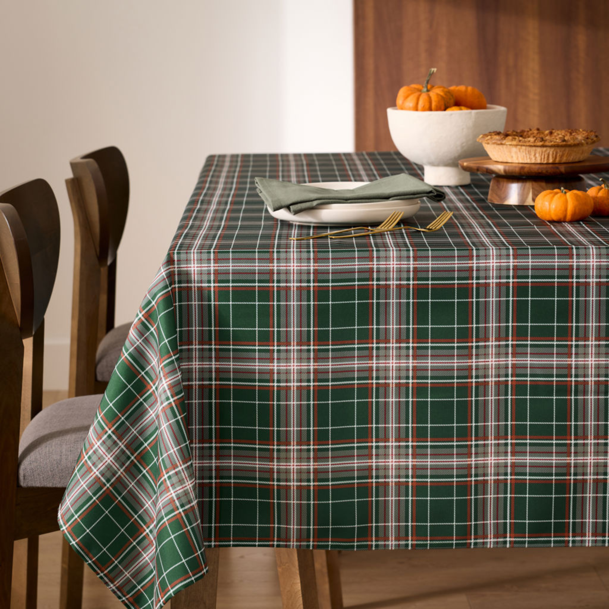 Nappe à carreaux vert forêt 54 x 72 po - Brunelli