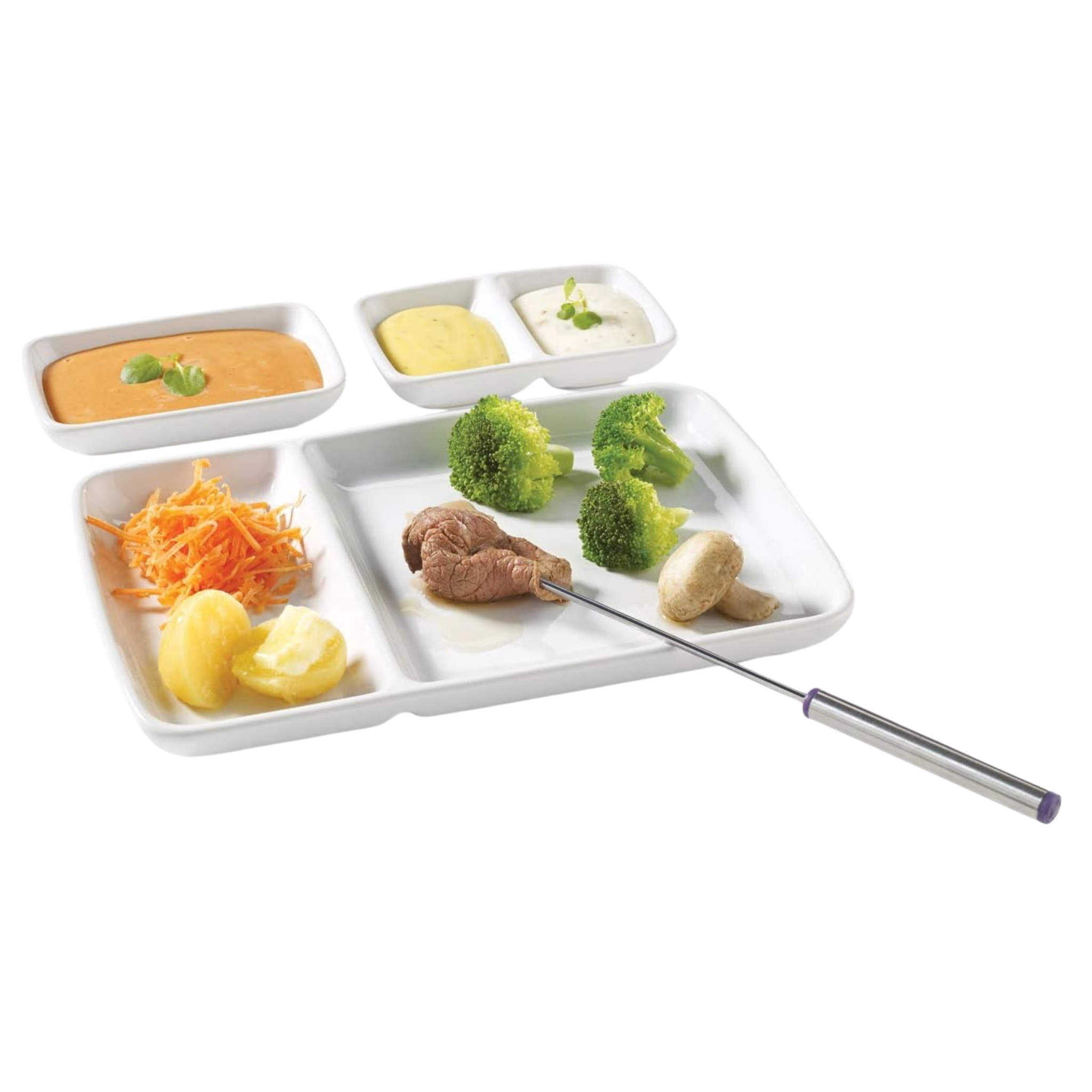 Ensemble de 6 assiettes à fondue et hors d'œuvre - Starfrit