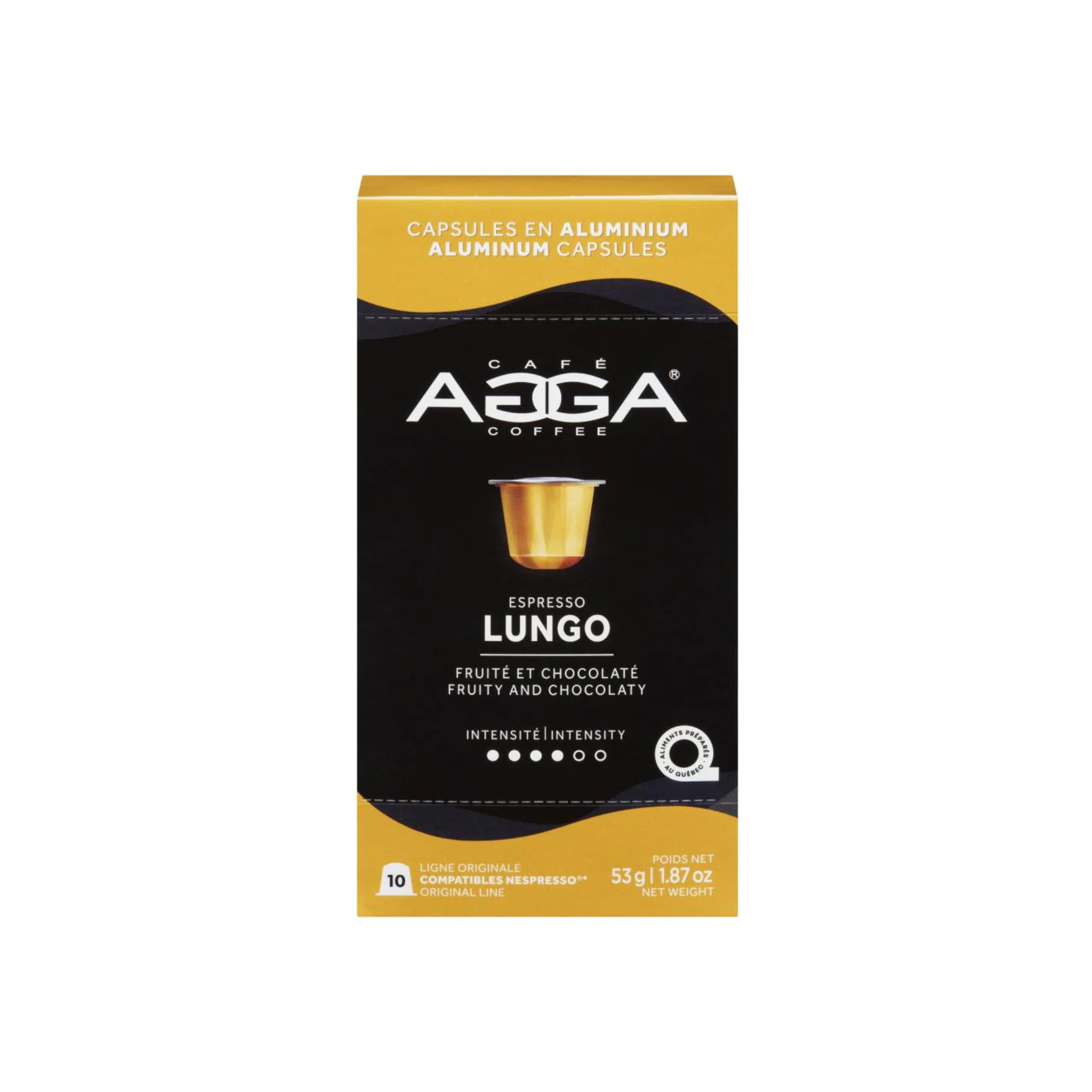 Set of 10 Lungo coffee capsules for Nespresso® - AGGA