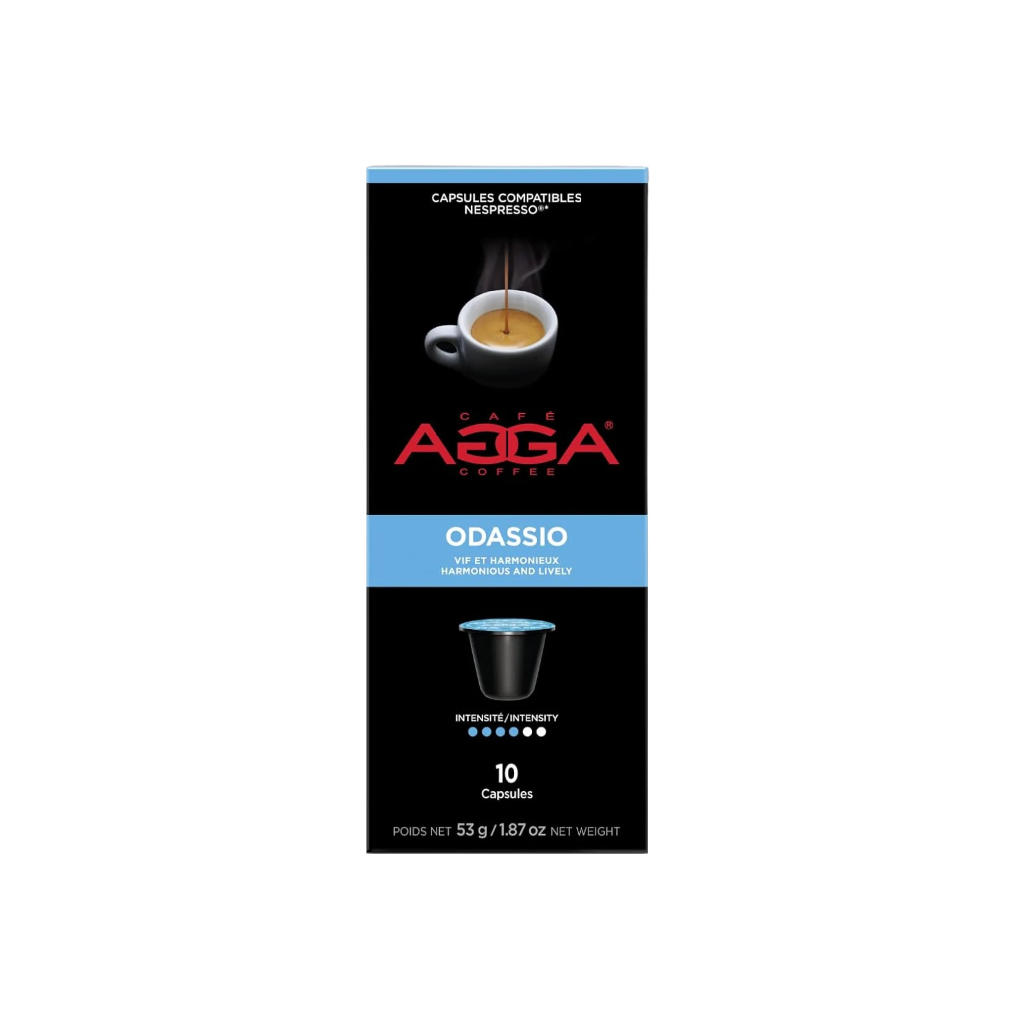 Set of 10 Odassio coffee capsules for Nespresso® - AGGA