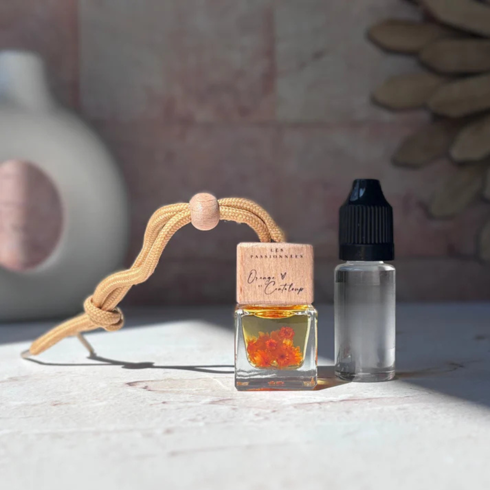 Diffuseur à voiture Orange et Cantaloup 45g - Les Passionnées