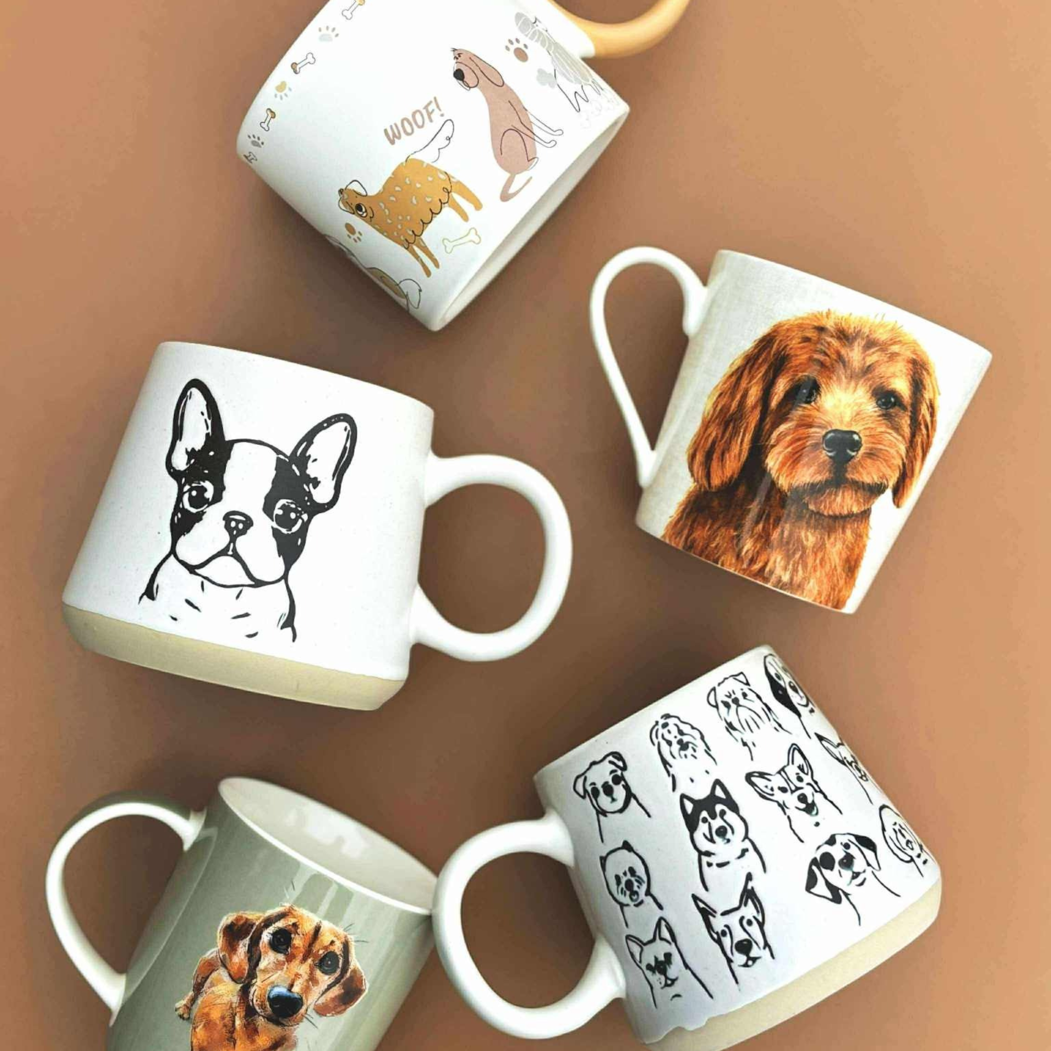 Tasse en porcelaine chien de la ferme 375 ml