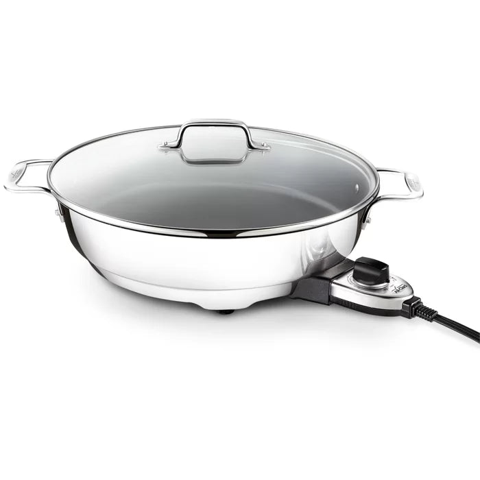 Poêle antiadhésive électrique large Skillet 14 po avec couvercle - All Clad (Démo)