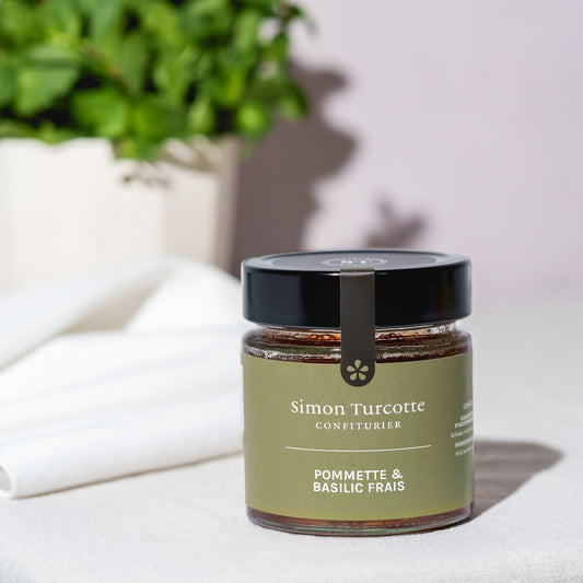 Gelée de pommette et basilic frais 212 ml - Simon Turcotte Confiturier