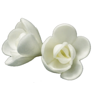 Roses françaises en azyme comestibles Blanc 72 unités