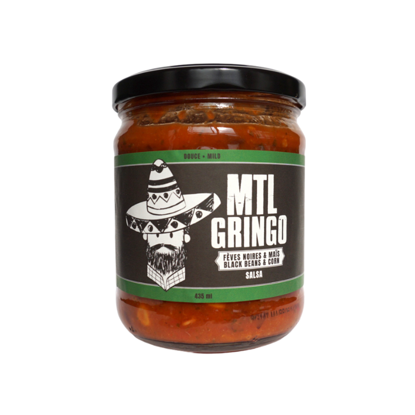 Salsa douce aux fèves noires et maïs 435ml - Mtl Gringo