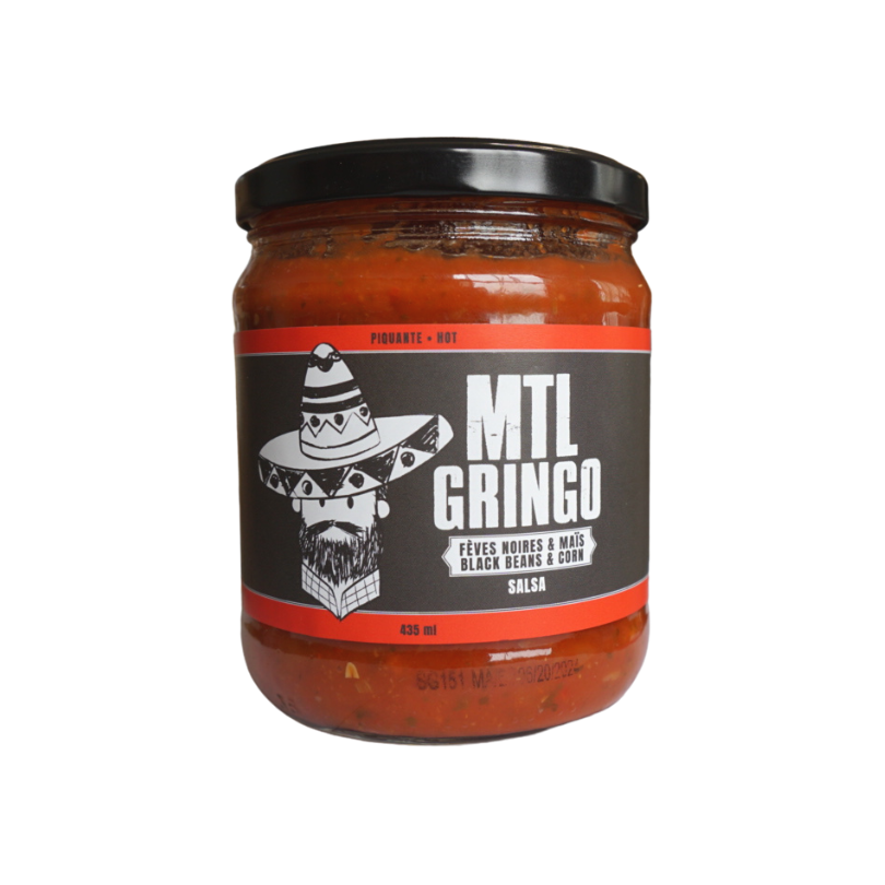 Salsa forte aux fèves noires et maïs 435ml - Mtl Gringo