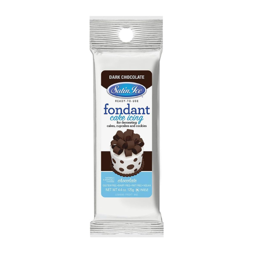 Fondant à la vanille chocolat noir 125 g – Satin Ice