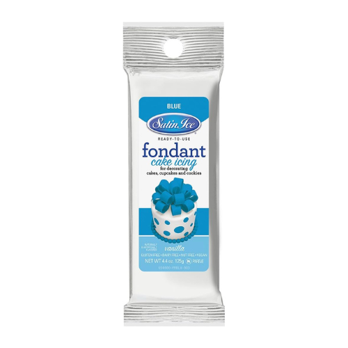 Fondant à gâteau bleu 125 g - Satin Ice