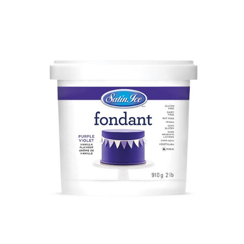 Fondant à gâteau à la vanille Violet 1 kg - Satin Ice