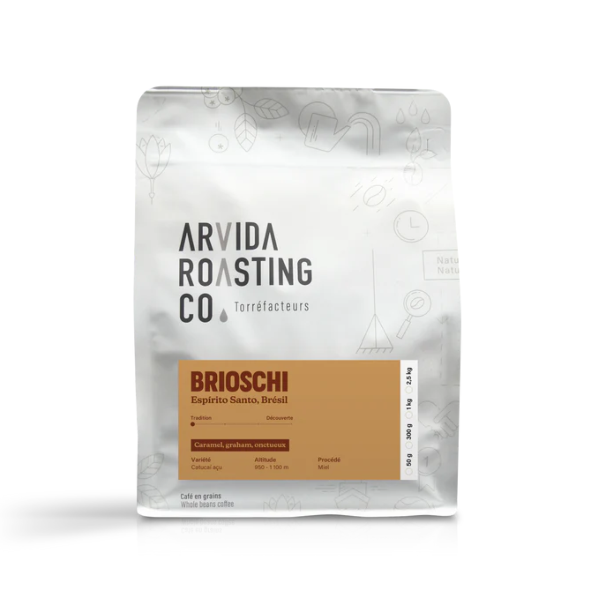 Café en grains Brioschi 300 g - Arvida Roasting Co