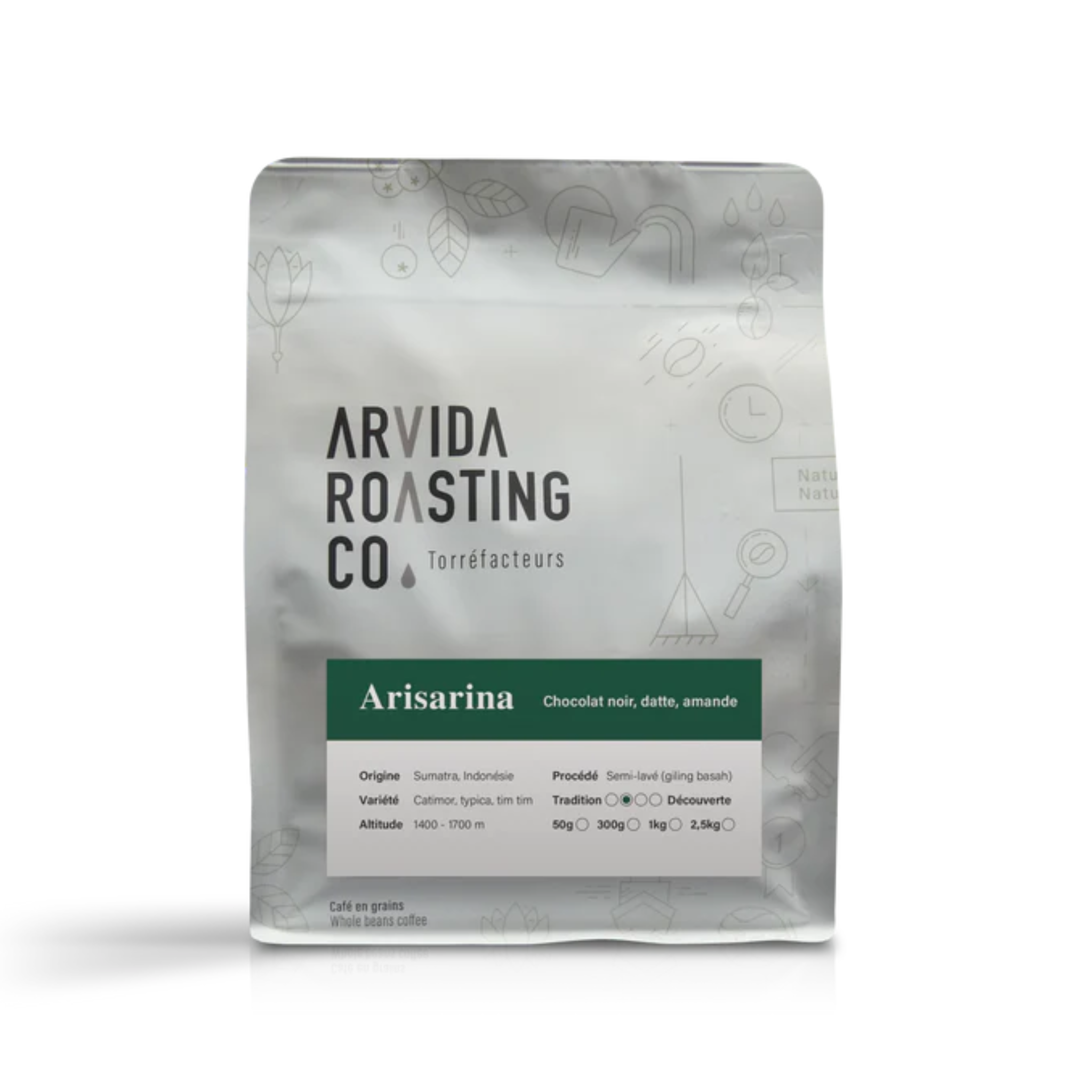 Café en grains Arisarina 300 g - Arvida Roasting Co