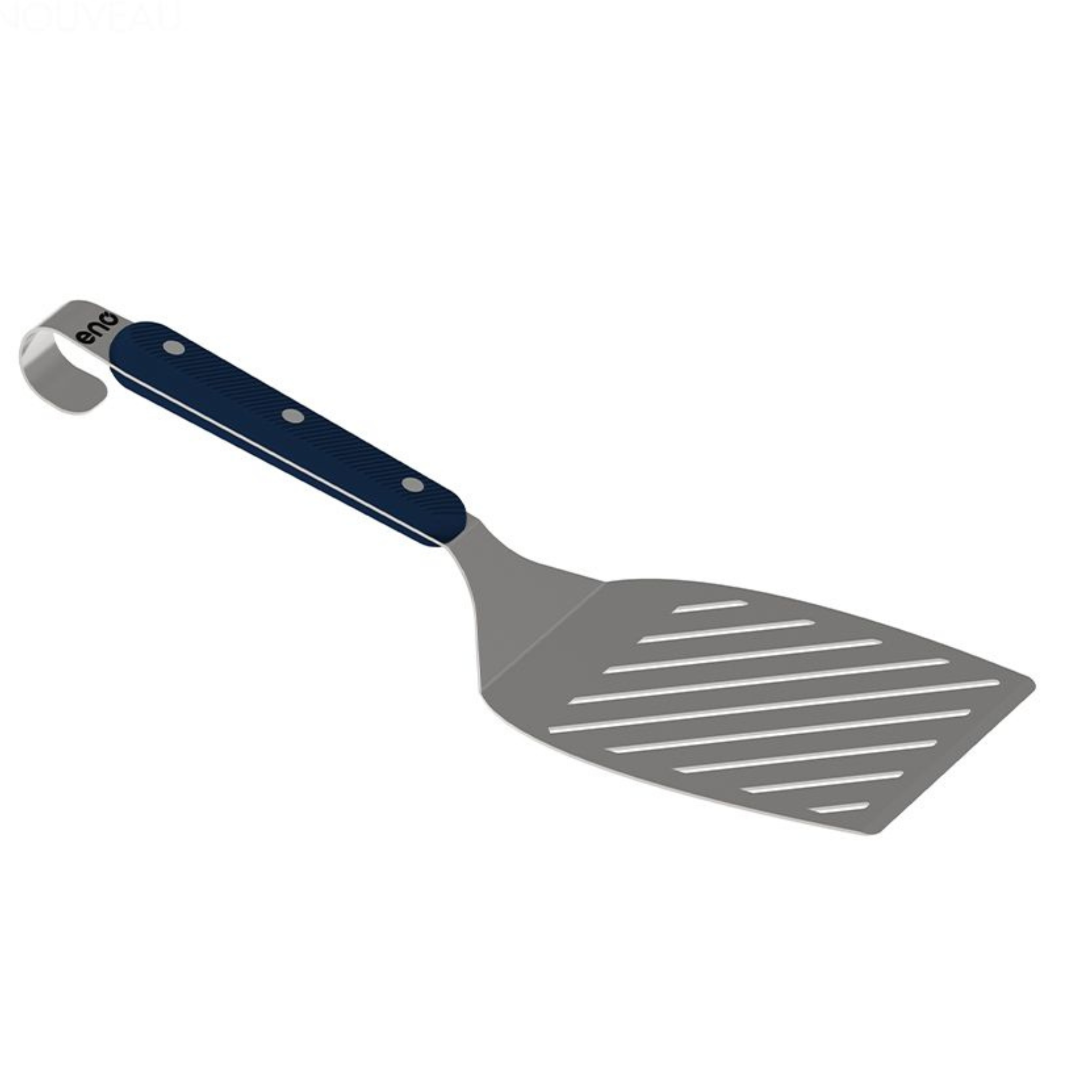 Spatule ajourée coudée en inox Bleu Marine - ENO