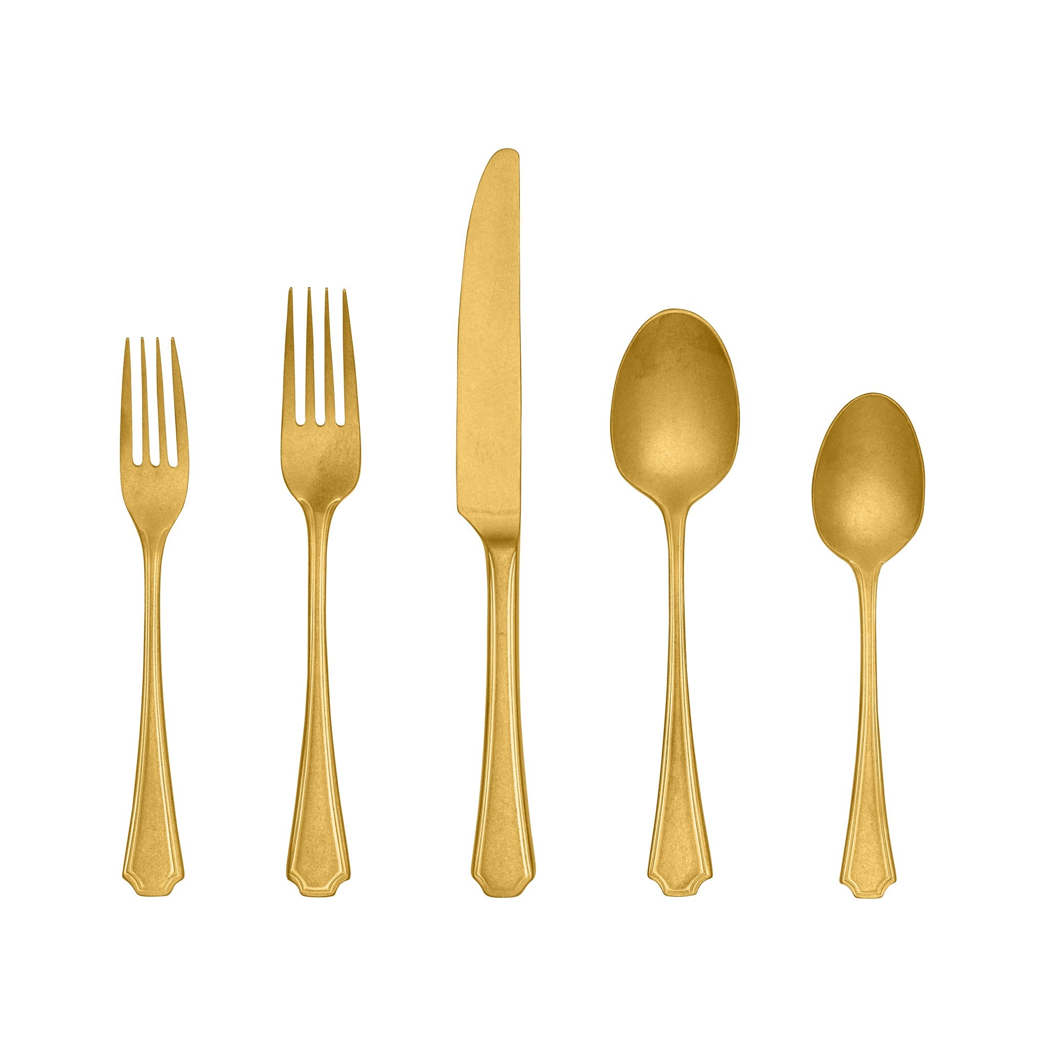 Park Avenue 20-Piece Gold Finish Cutlery Set