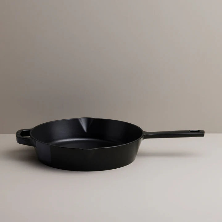 KANA 10-inch Glossy Black Enameled Cast Iron Skillet