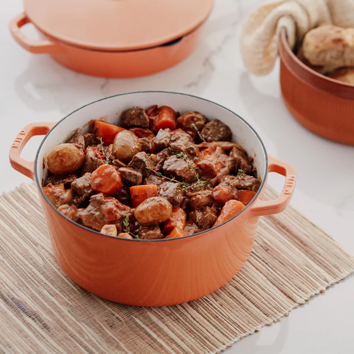 Terracotta Enameled Cast Iron Casserole 5.5L - KANA