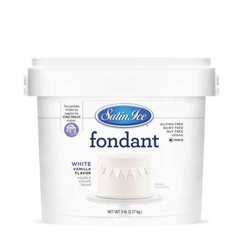 Fondant à gâteau Blanc 2,5 kg - Satin Ice